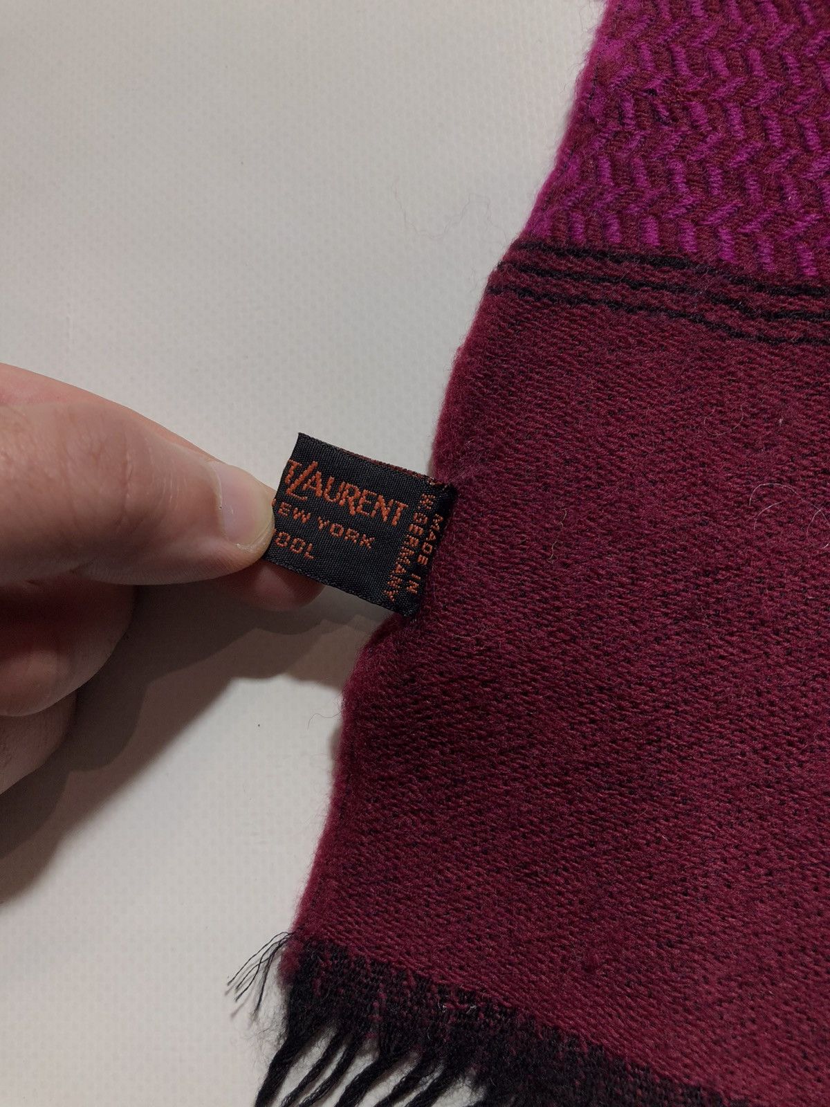 Yves Saint Laurent Yves Saint Laurent Vintage Wool Scarf Size ONE SIZE - 5 Thumbnail