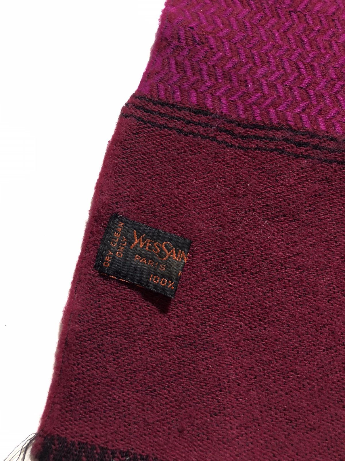 Yves Saint Laurent Yves Saint Laurent Vintage Wool Scarf Size ONE SIZE - 4 Thumbnail