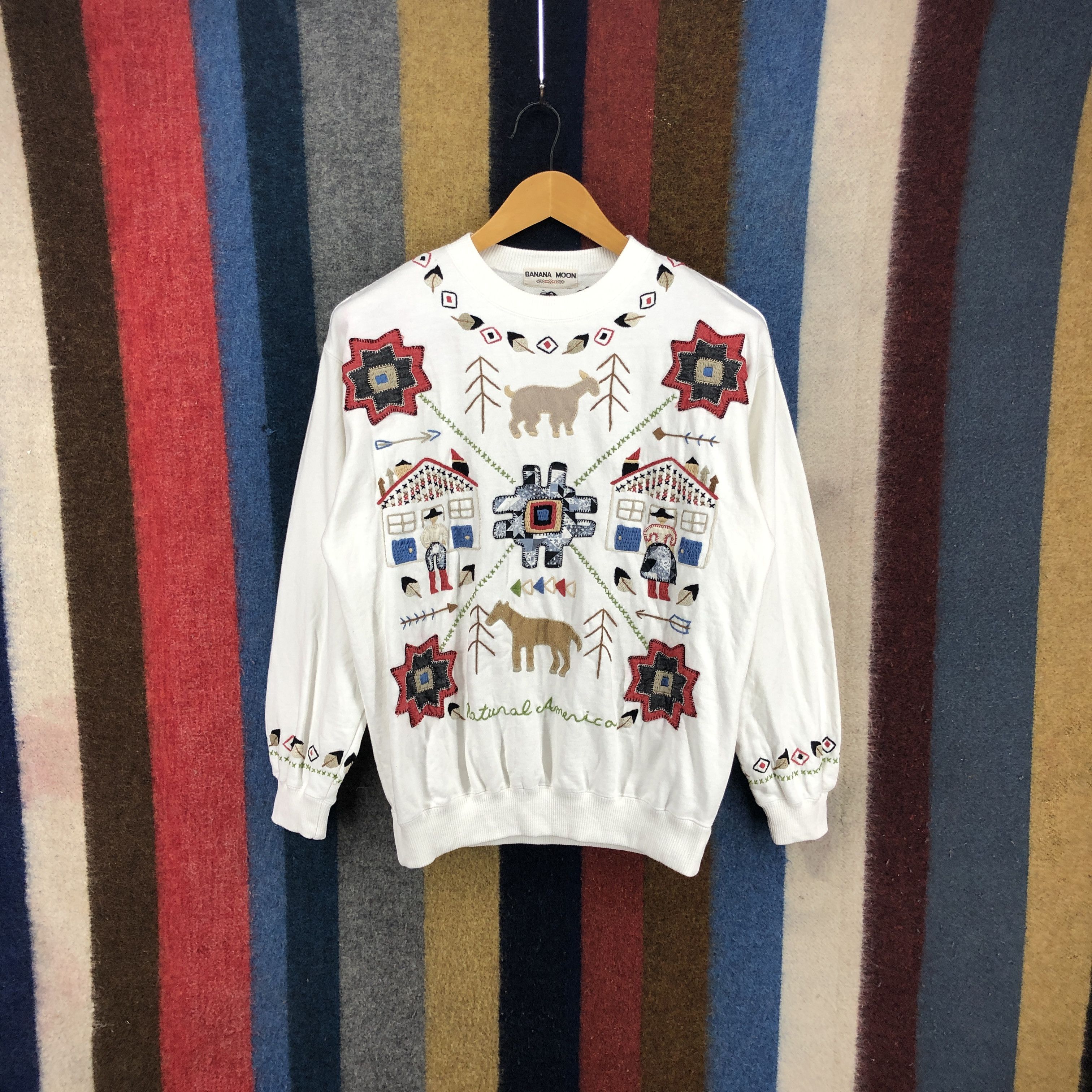Japanese Brand BANANA MOON Crew Neck Women Sweatshirt #0293/N Size M / US 6-8 / IT 42-44 - 1 Thumbnail