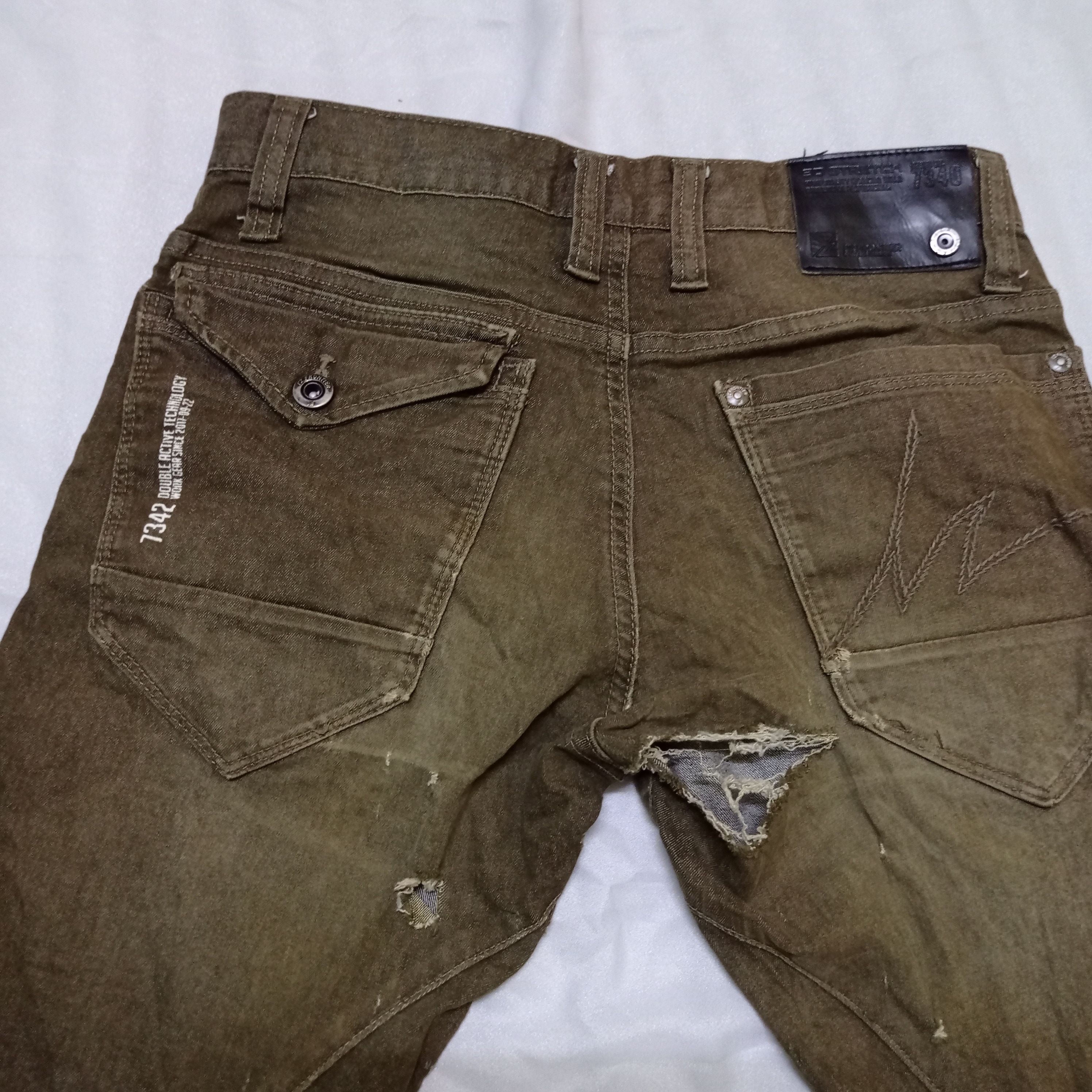 Japanese Brand × Vintage RETRO DISTRESSED CARGO PANTS BY 3D STRETCH ❌ 7 POCKETS Size US 30 / EU 46 - 2 Thumbnail