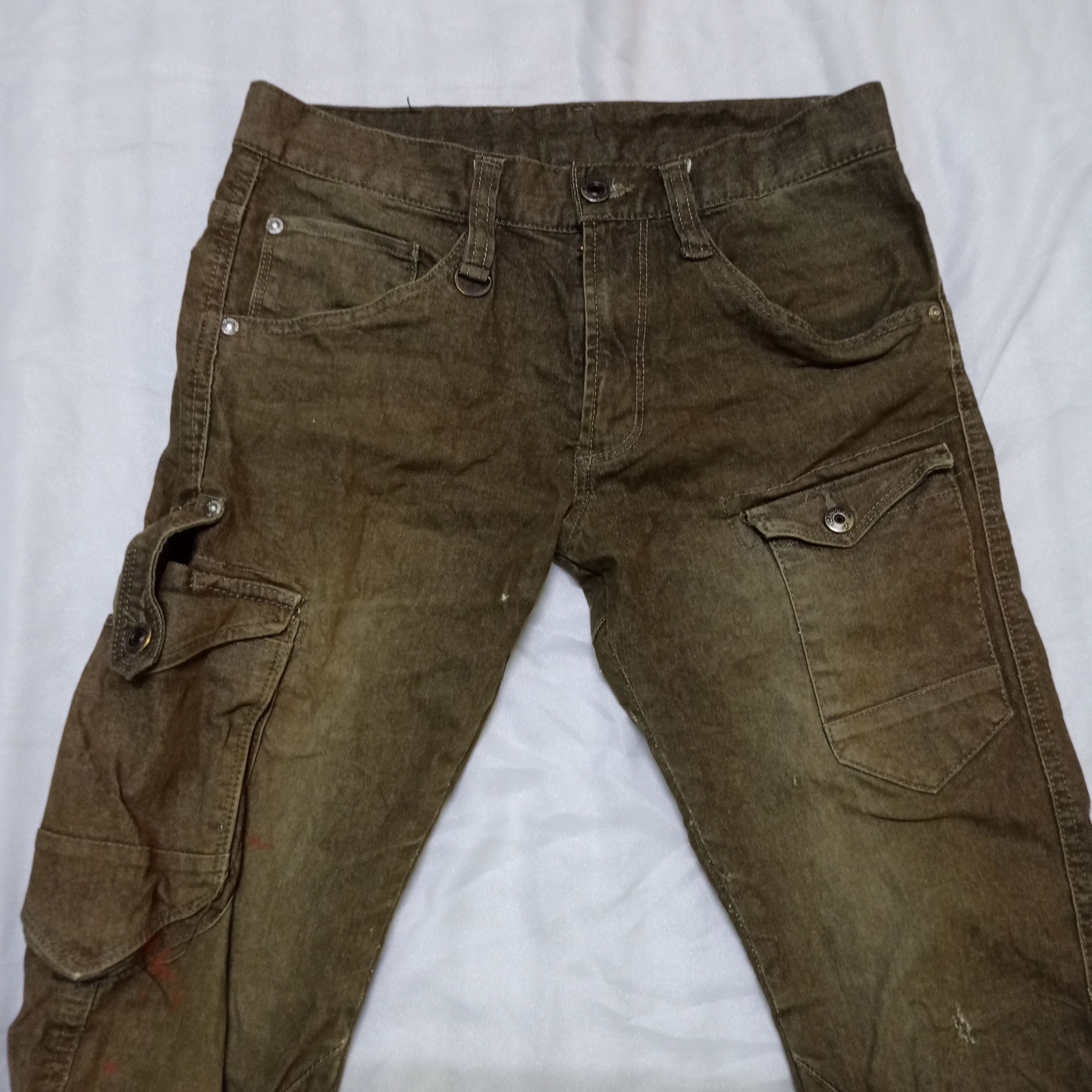 Japanese Brand × Vintage RETRO DISTRESSED CARGO PANTS BY 3D STRETCH ❌ 7 POCKETS Size US 30 / EU 46 - 3 Thumbnail