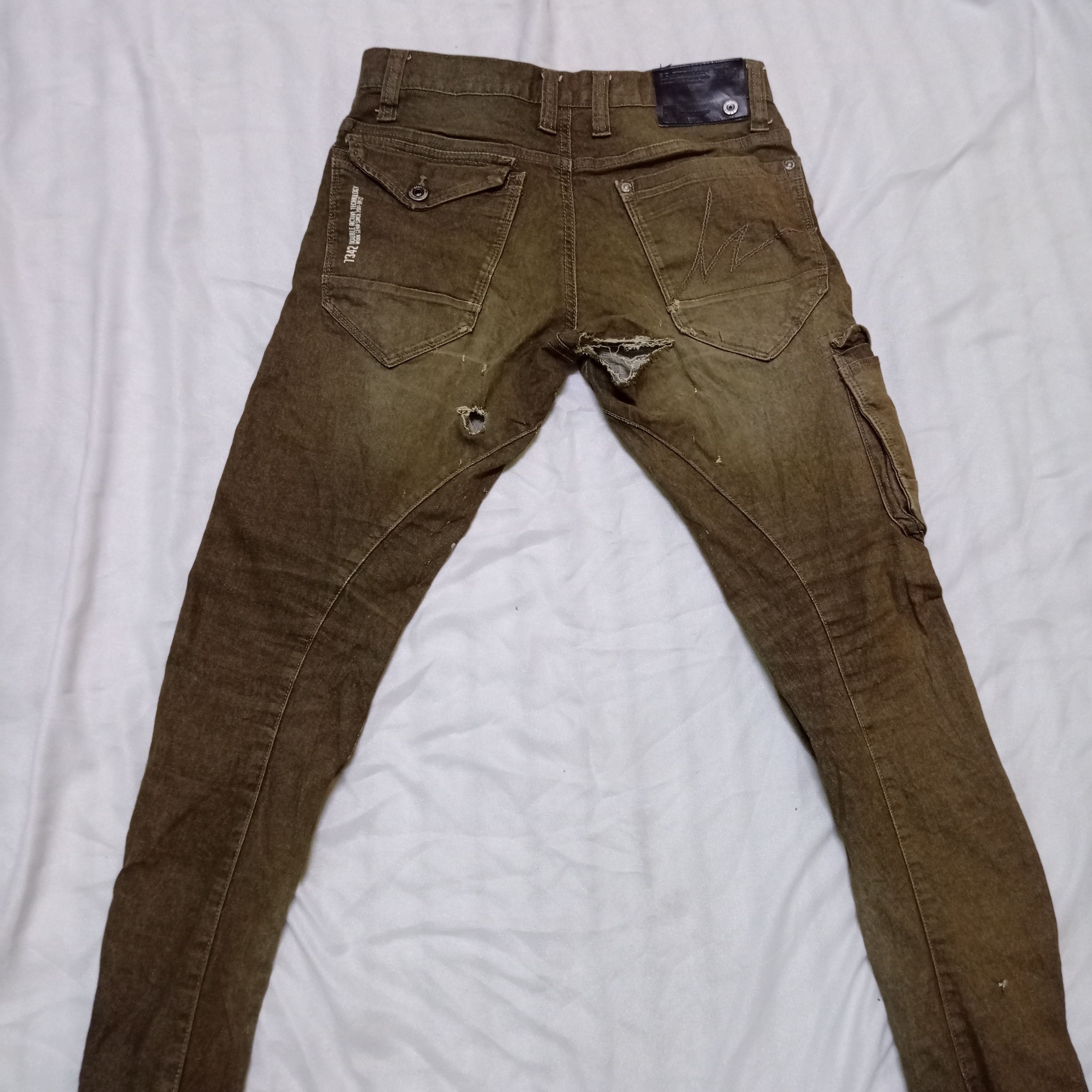 Japanese Brand × Vintage RETRO DISTRESSED CARGO PANTS BY 3D STRETCH ❌ 7 POCKETS Size US 30 / EU 46 - 13 Thumbnail