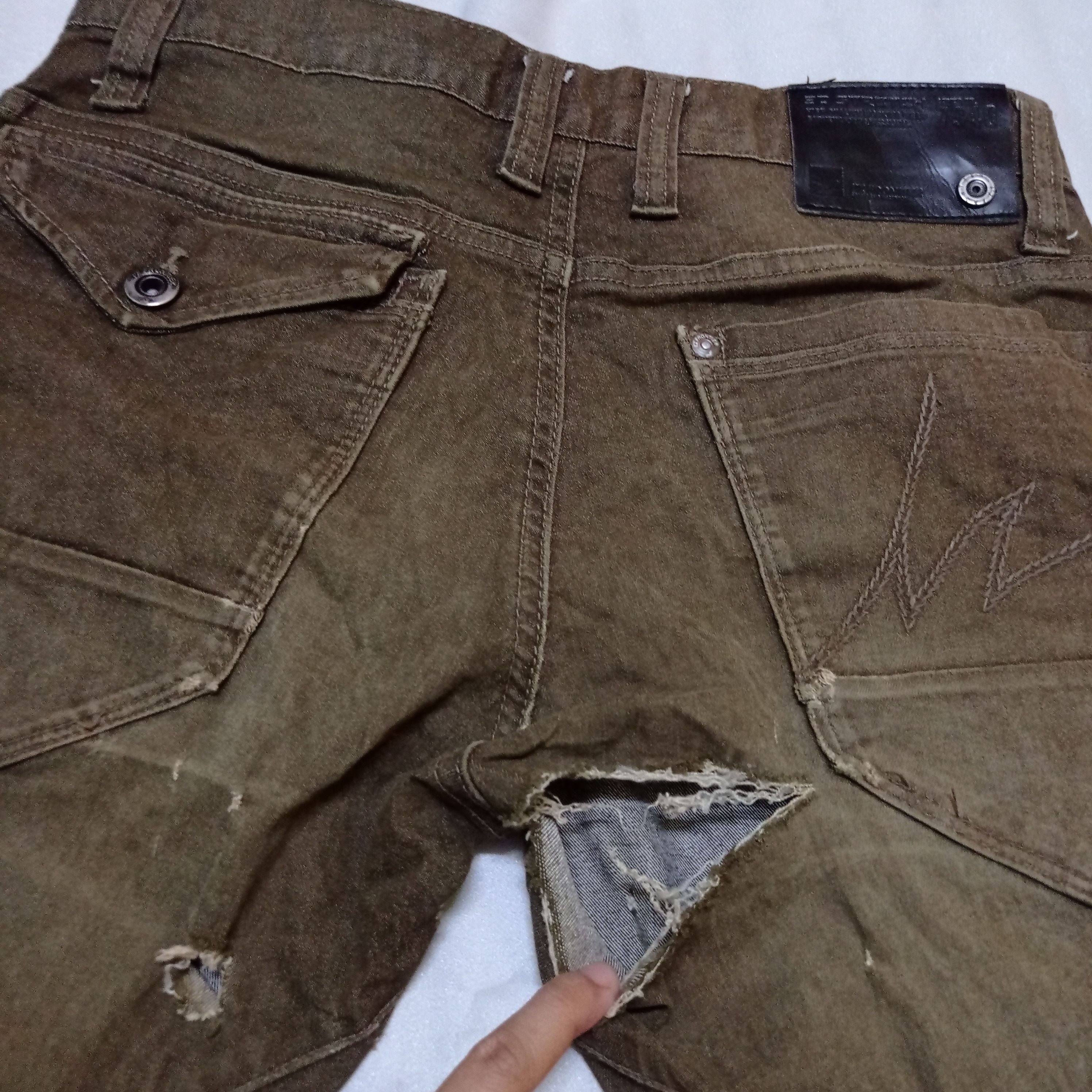 Japanese Brand × Vintage RETRO DISTRESSED CARGO PANTS BY 3D STRETCH ❌ 7 POCKETS Size US 30 / EU 46 - 4 Thumbnail