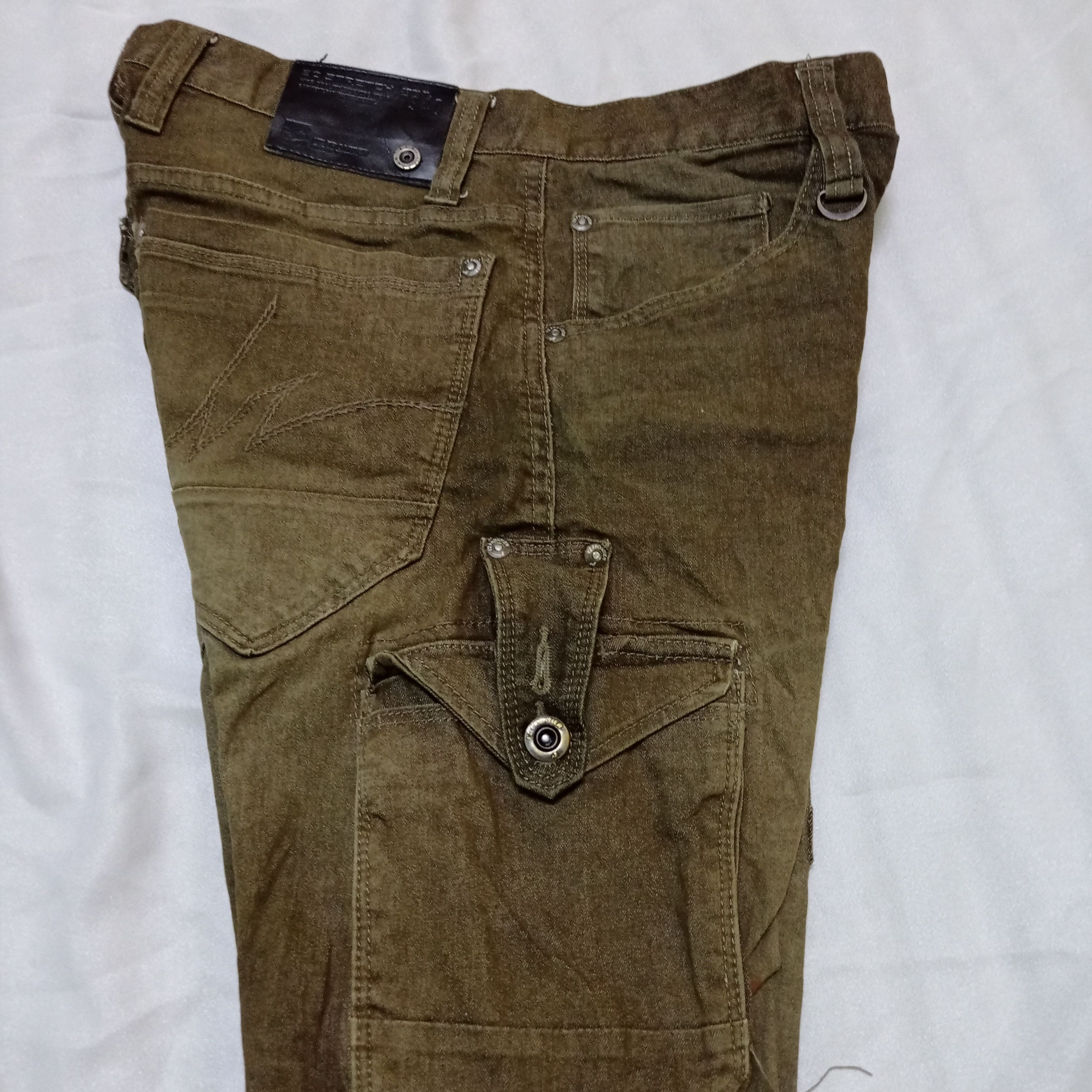 Japanese Brand × Vintage RETRO DISTRESSED CARGO PANTS BY 3D STRETCH ❌ 7 POCKETS Size US 30 / EU 46 - 12 Thumbnail