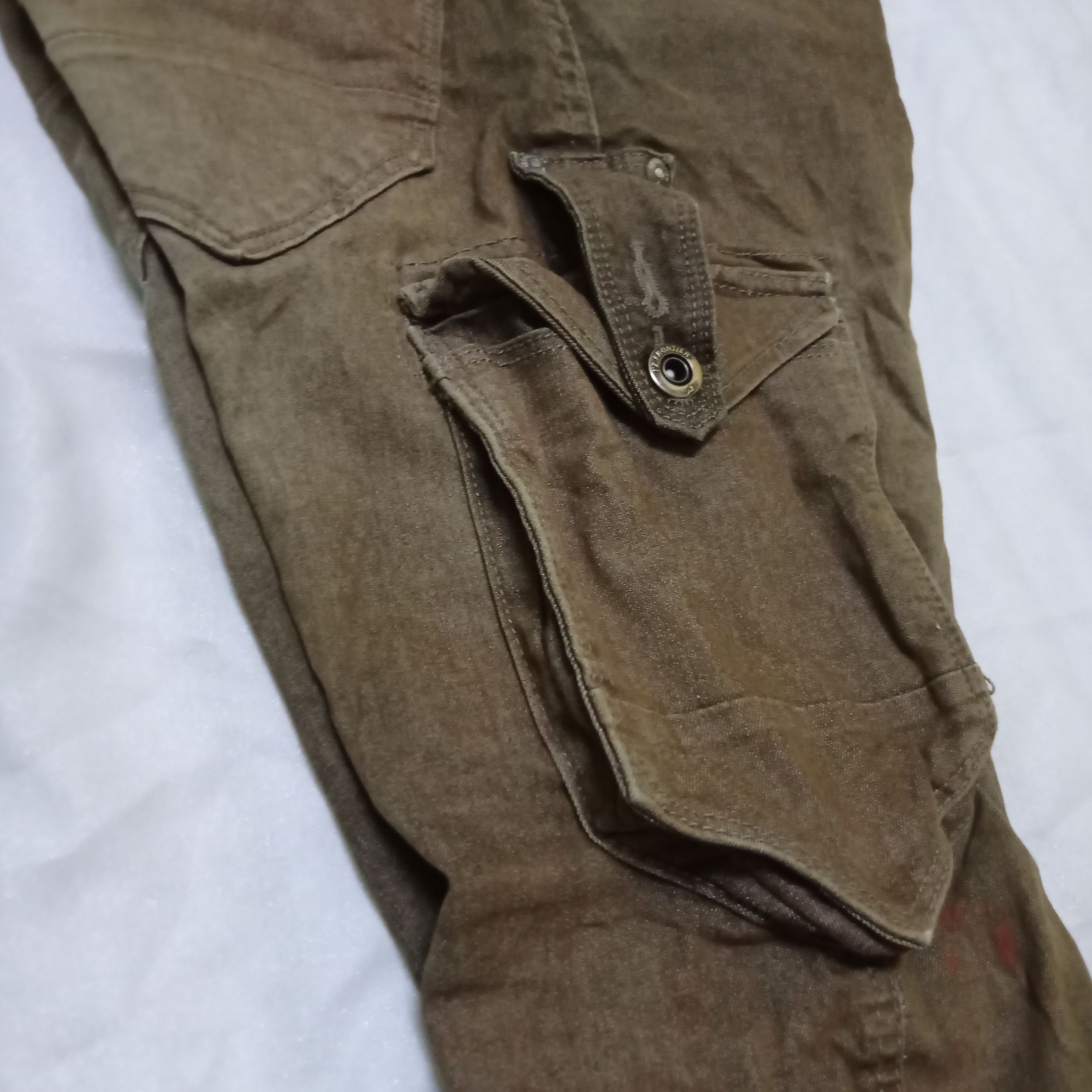 Japanese Brand × Vintage RETRO DISTRESSED CARGO PANTS BY 3D STRETCH ❌ 7 POCKETS Size US 30 / EU 46 - 6 Thumbnail