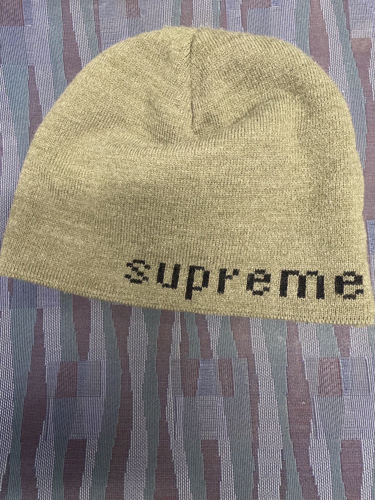 Supreme New Era Arc Logo Beanie Yellow