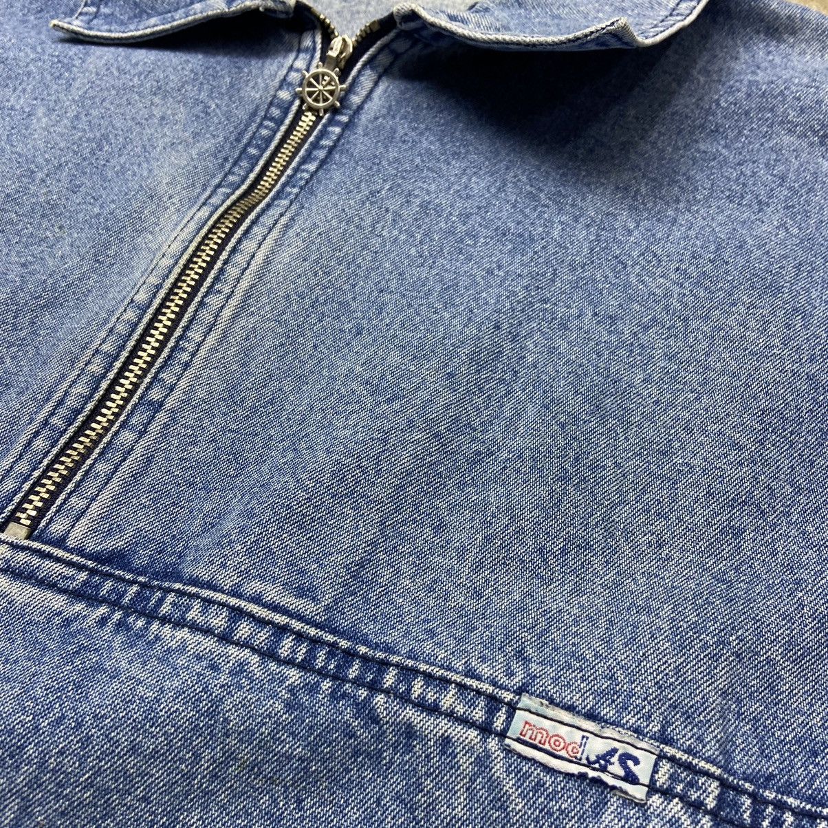 Vintage 1980s SAILOR VINTAGE FADED DENIM JACKET - № 2050 Size US L / EU 52-54 / 3 - 3 Thumbnail