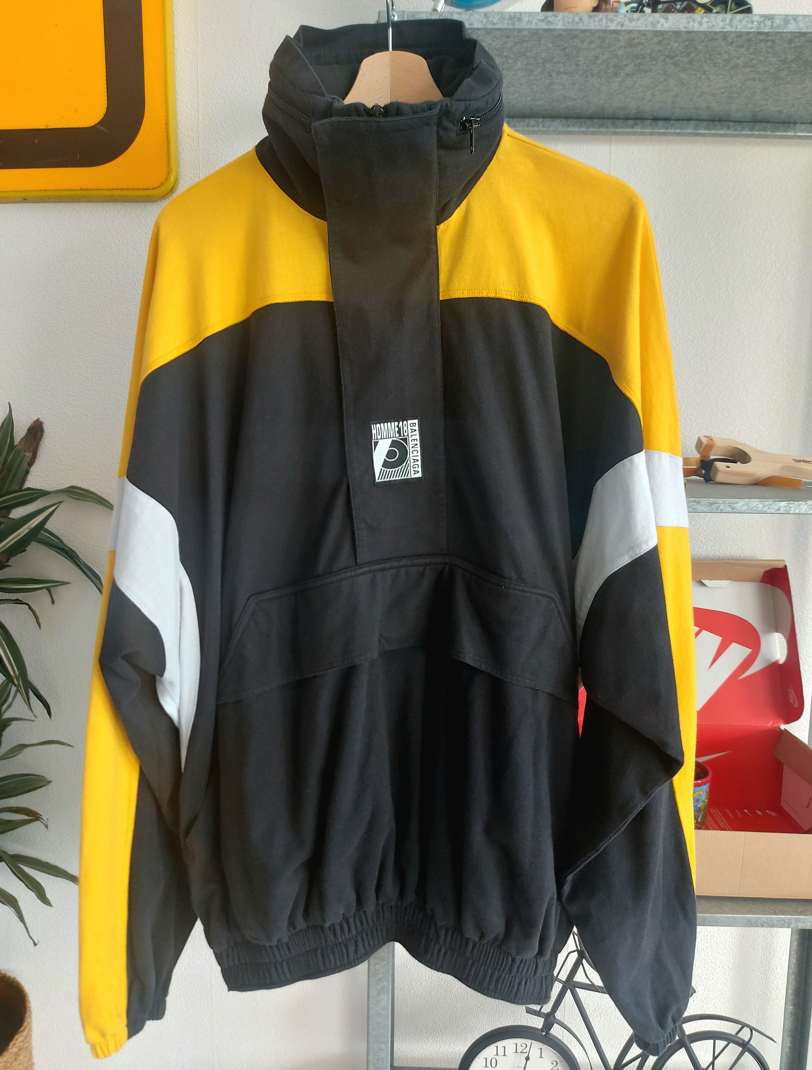 Balenciaga Balenciaga Oversized Color Block Half Zip Jacket Grailed