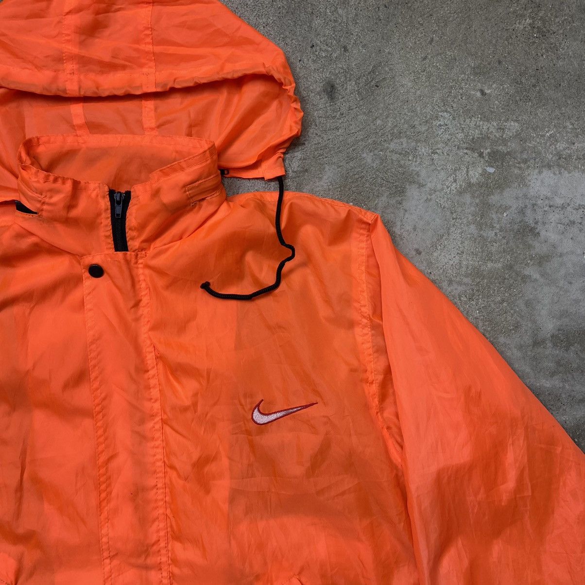 Nike 1990s 🍊 NIKE RARE BIG LOGO ARCHIVE NYLON JACKET - № 2049 Size US L / EU 52-54 / 3 - 4 Thumbnail