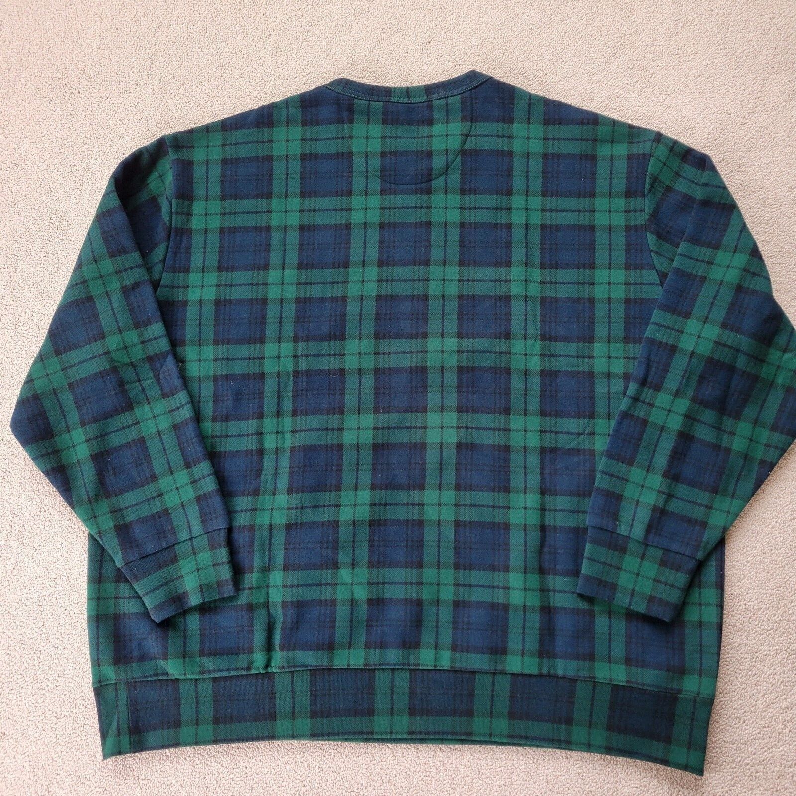 Polo Ralph Lauren Polo Ralph Lauren Men's Plaid Crest Sweatshirt Green XXL Size US XXL / EU 58 / 5 - 3 Thumbnail