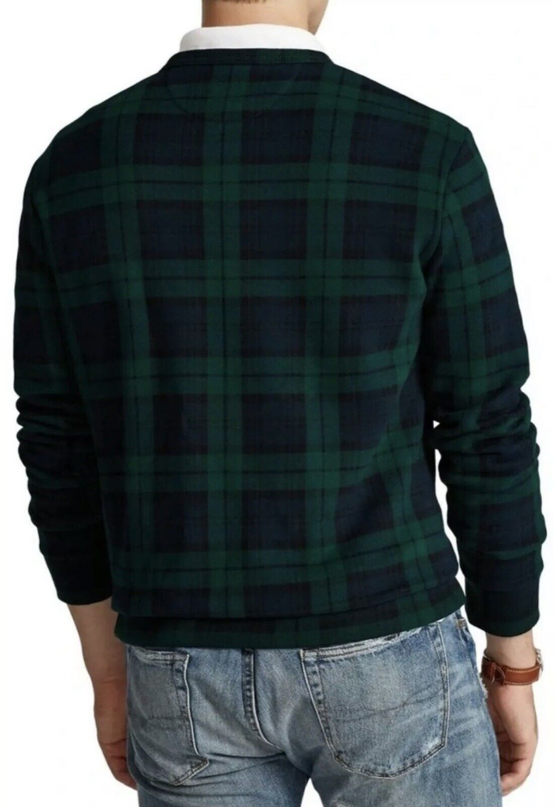 Polo Ralph Lauren Polo Ralph Lauren Men's Plaid Crest Sweatshirt Green XXL Size US XXL / EU 58 / 5 - 10 Thumbnail