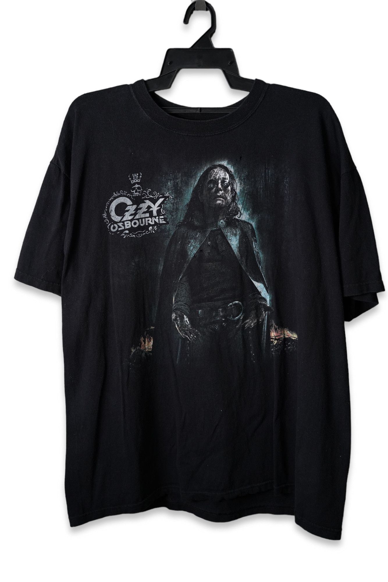 Band Tees × Vintage Vintage Y2K Ozzy Ozbourne Black Rain Tour Tee Size US XL / EU 56 / 4 - 3 Thumbnail
