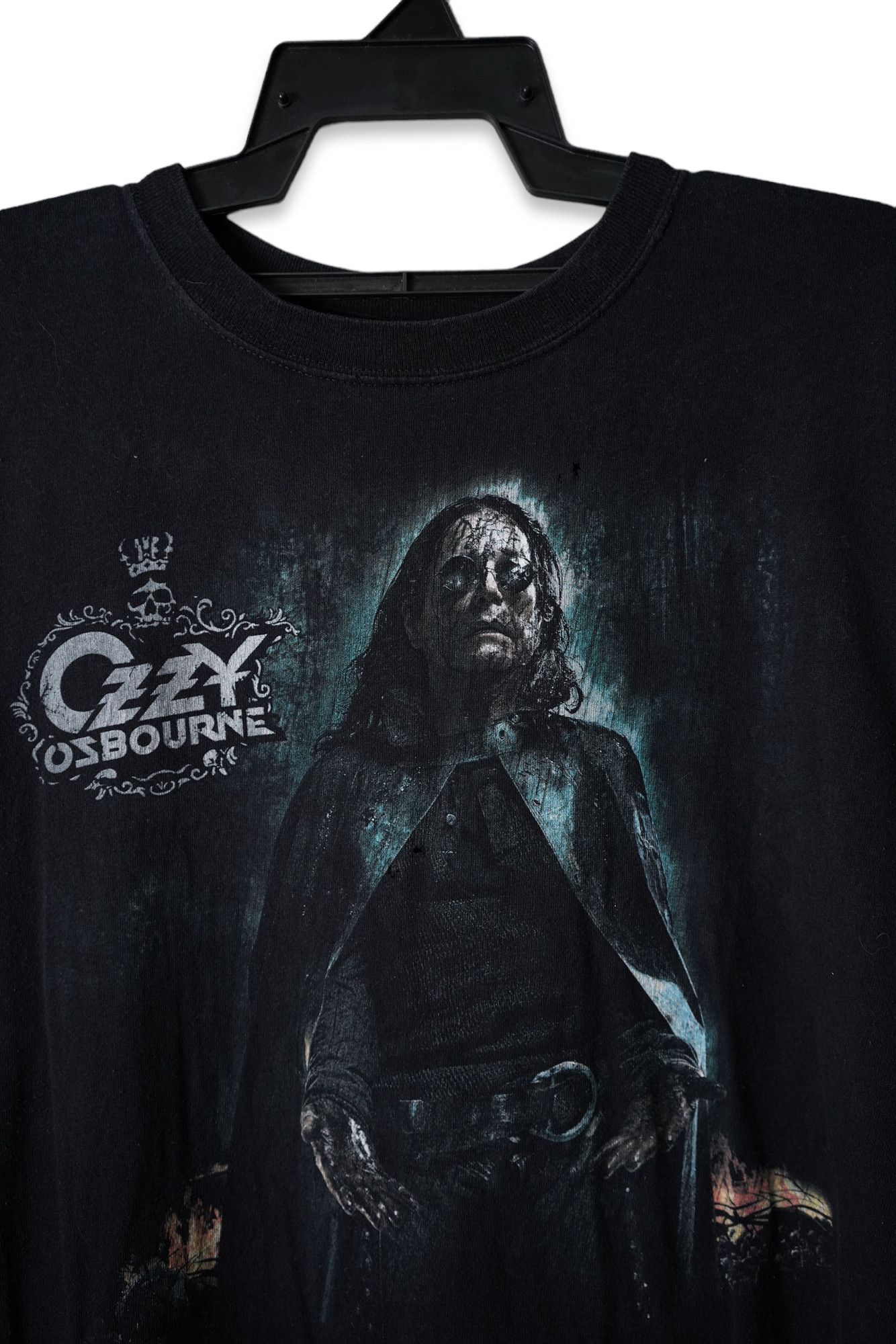 Band Tees × Vintage Vintage Y2K Ozzy Ozbourne Black Rain Tour Tee Size US XL / EU 56 / 4 - 2 Thumbnail