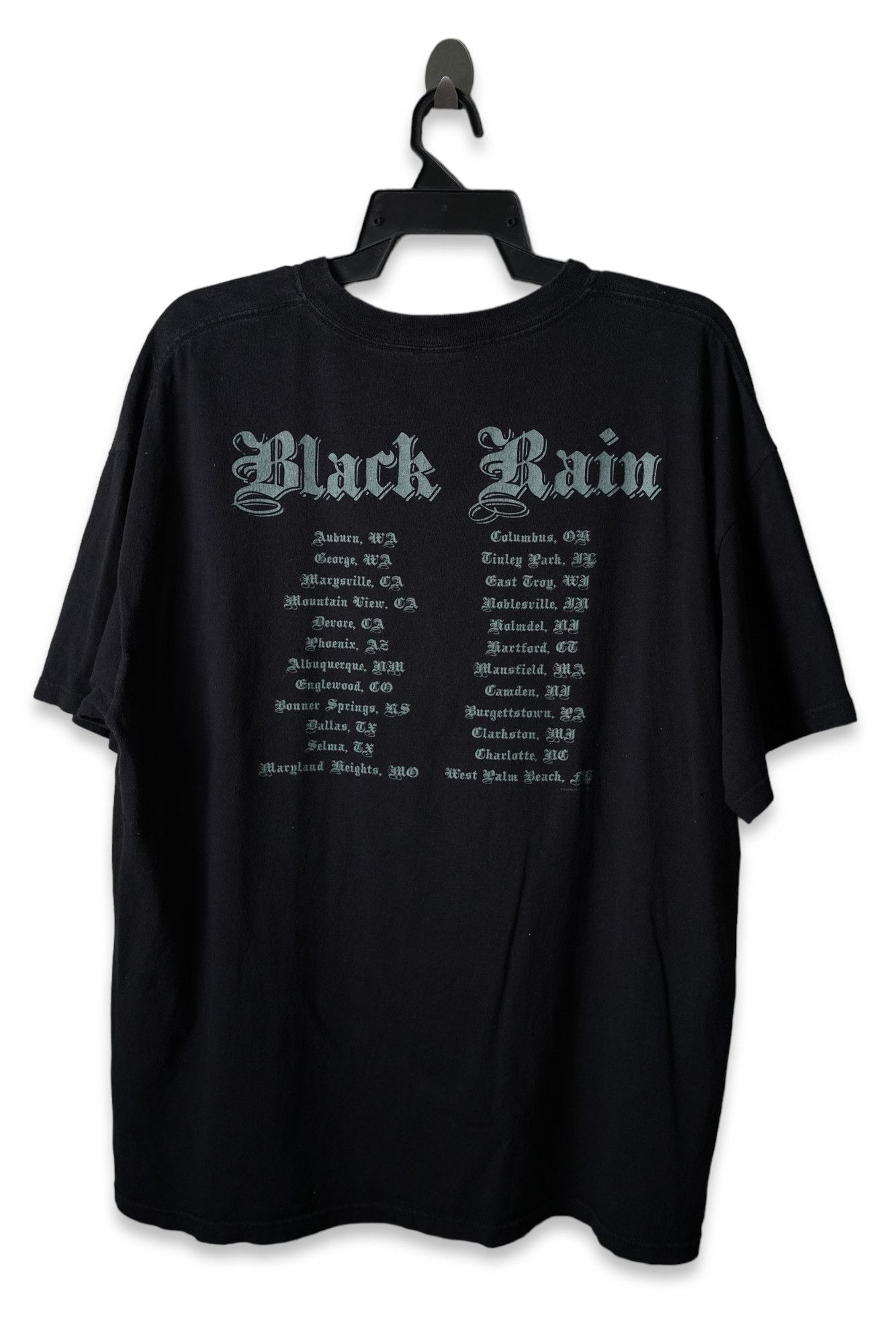 Band Tees × Vintage Vintage Y2K Ozzy Ozbourne Black Rain Tour Tee Size US XL / EU 56 / 4 - 4 Thumbnail