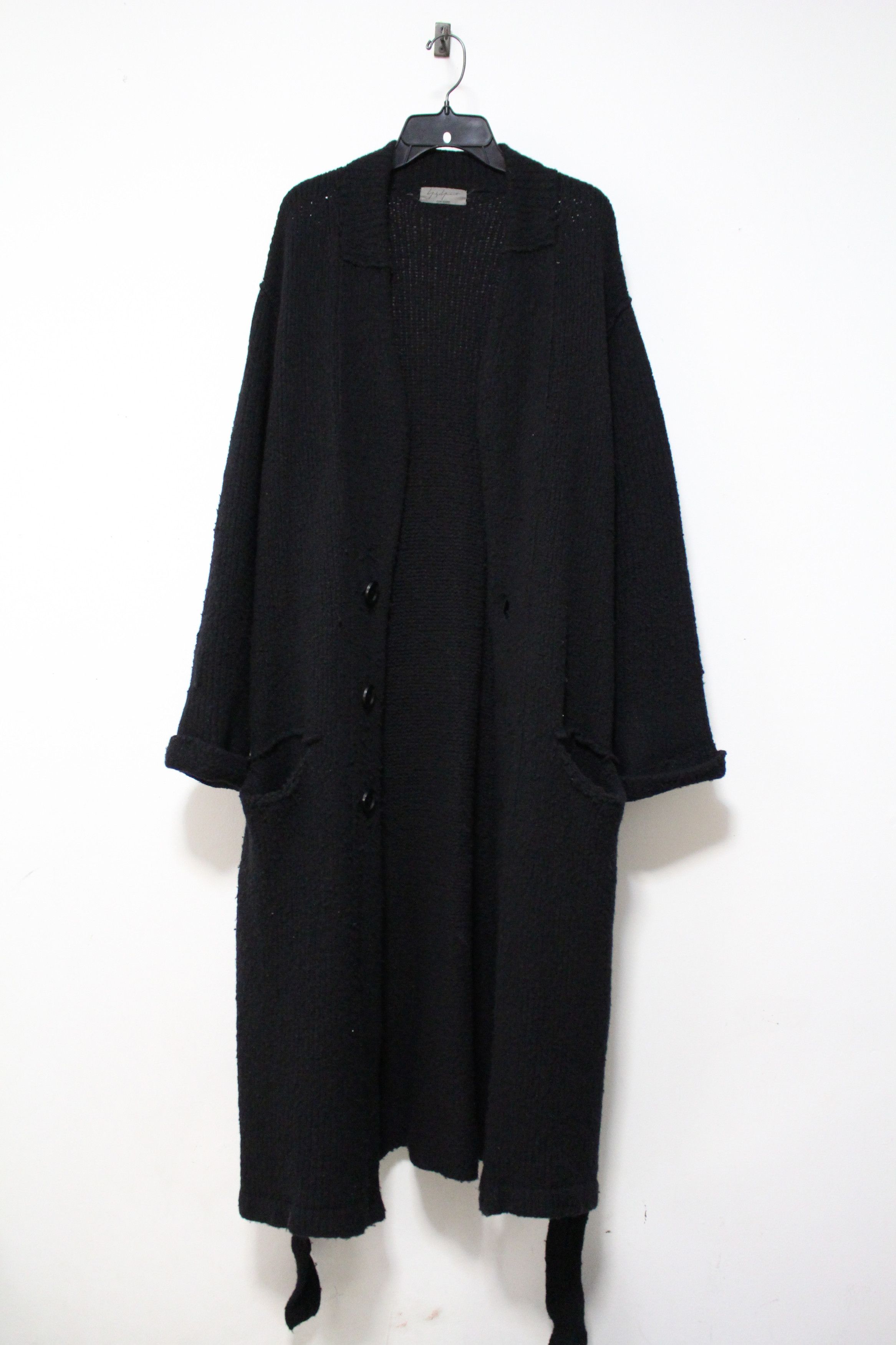Yohji Yamamoto Shawl belt strap wool robe | Grailed