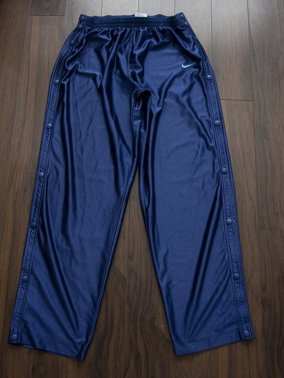 Nike × Vintage Nike Track Pants Satin Snap Button Size XL /36x29.5 Size US 36 / EU 52 - 1 Thumbnail