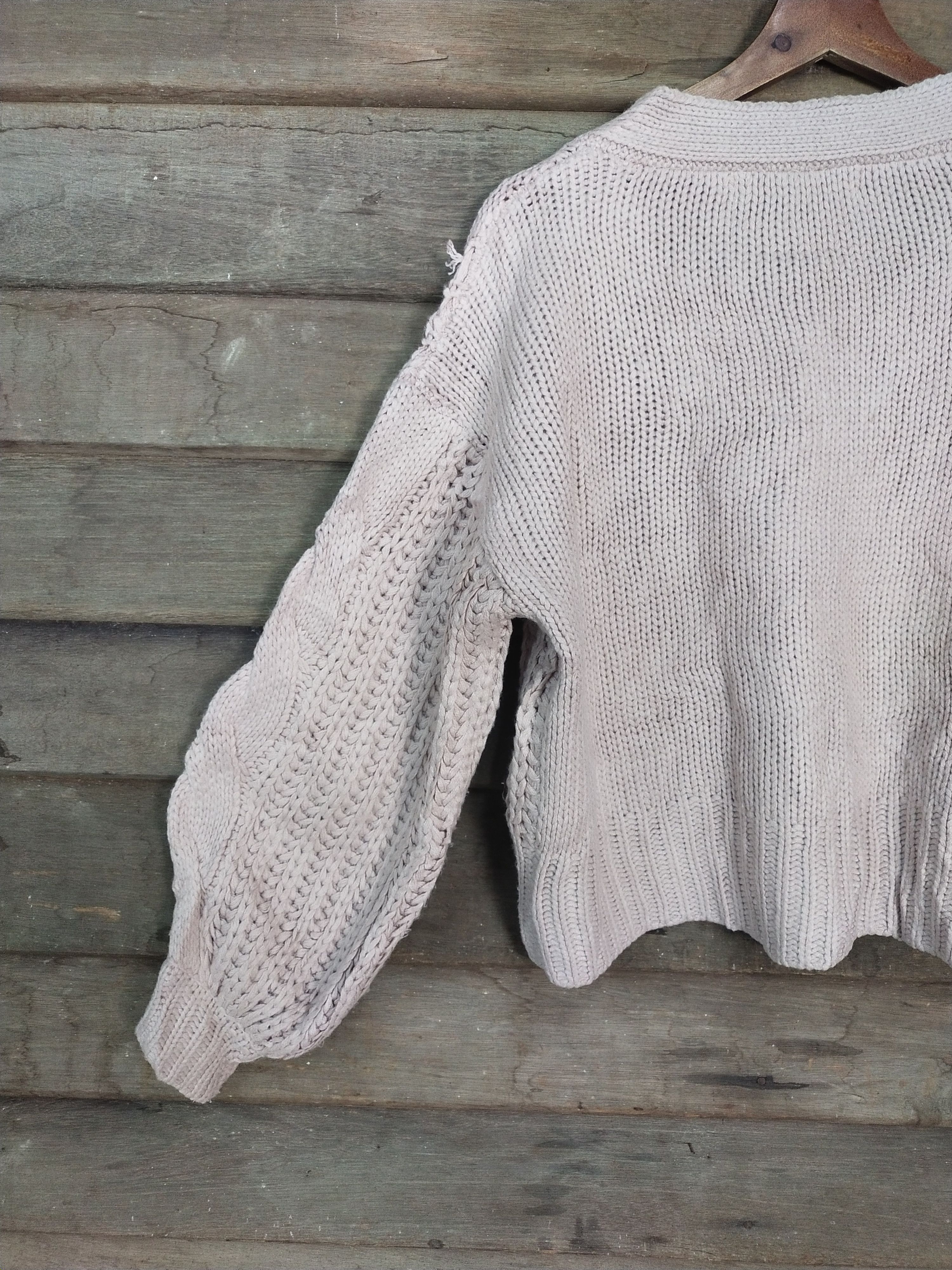 Aran Isles Knitwear × Japanese Brand Ray Cassin pink cardigan cable knitwear #214 Size US S / EU 44-46 / 1 - 10 Thumbnail