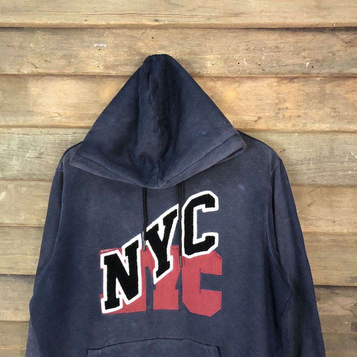 Japanese Brand H&M New York Dark blue Hoodie #4758 Size US M / EU 48-50 / 2 - 2 Thumbnail