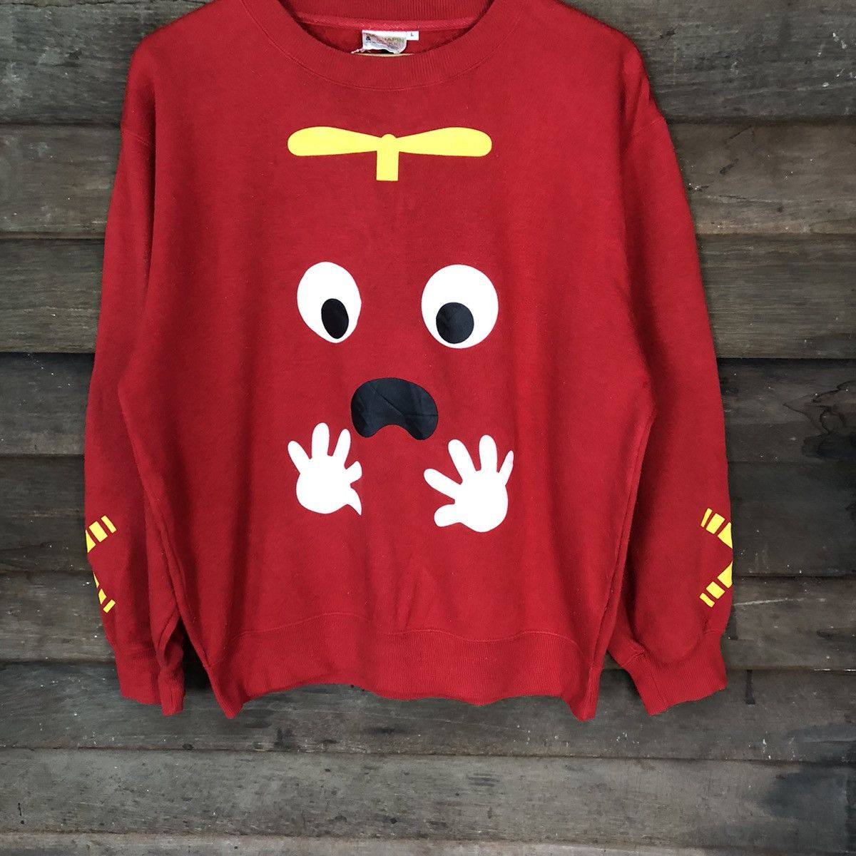Anime Don Quijote X Grachapin & Mukku Red Sweatshirt #4766 Size US L / EU 52-54 / 3 - 3 Thumbnail
