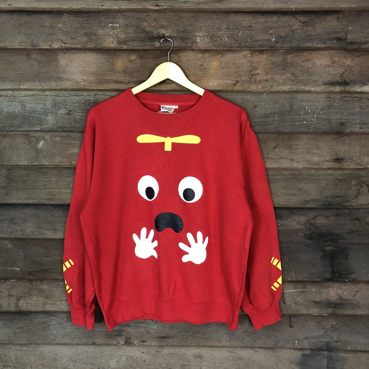 Anime Don Quijote X Grachapin & Mukku Red Sweatshirt #4766 Size US L / EU 52-54 / 3 - 1 Thumbnail