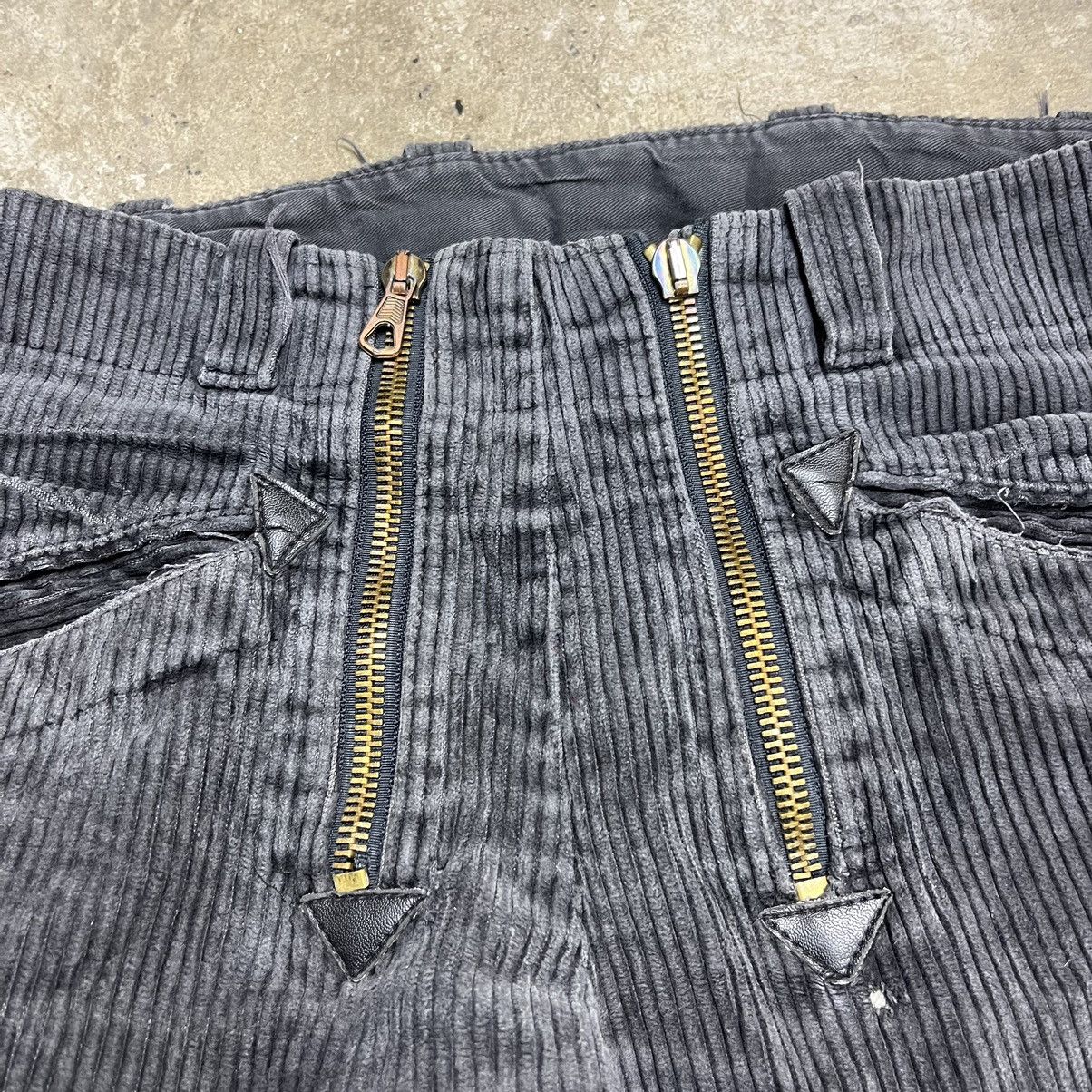 Japanese Brand 1970s FLARE CORDUROY ZIPPED WORK PANTS - № 3104 Size US 32 / EU 48 - 3 Thumbnail
