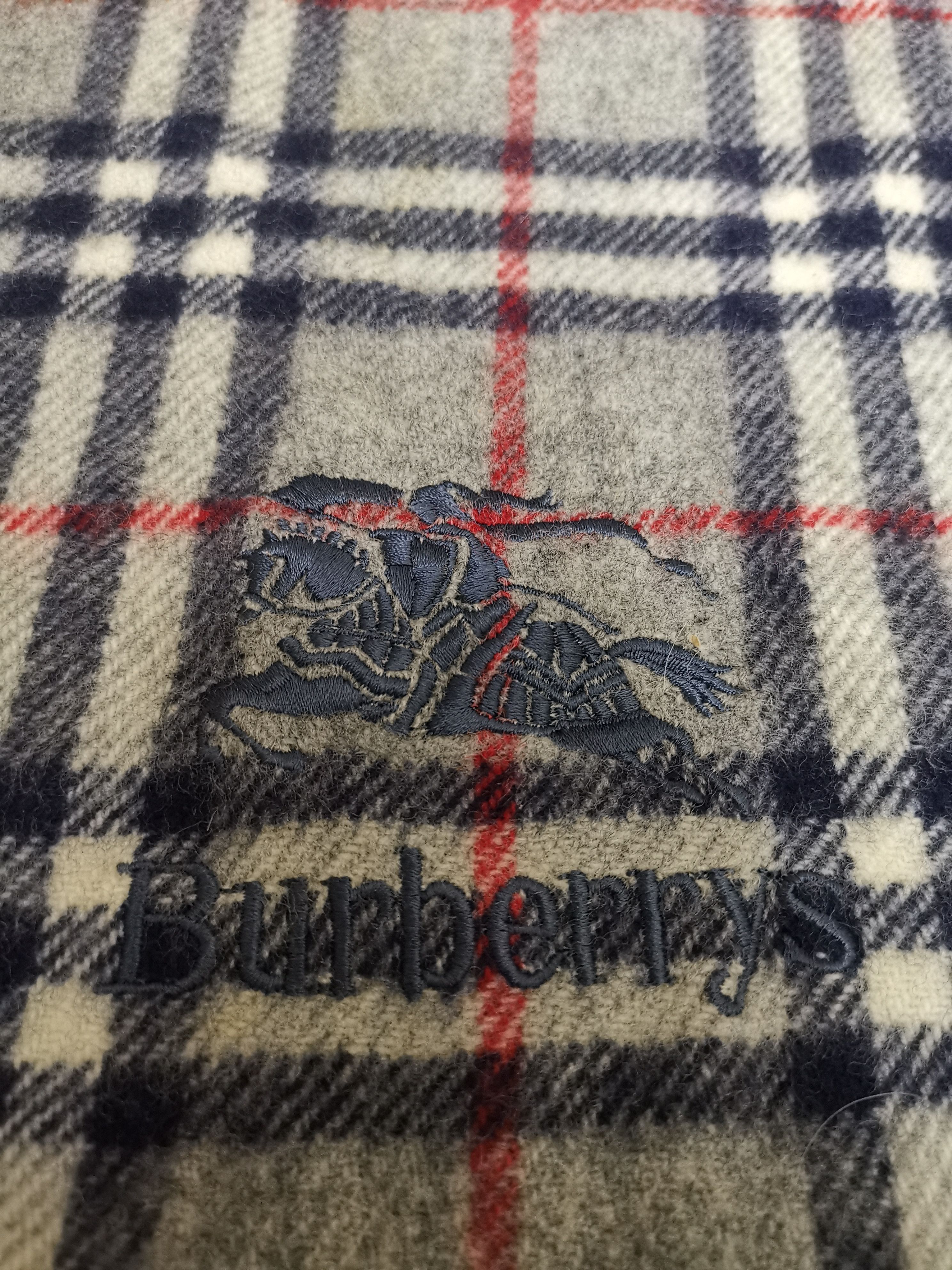 Burberry Mens Vintage Burberry Wool Scarf Size ONE SIZE - 3 Thumbnail