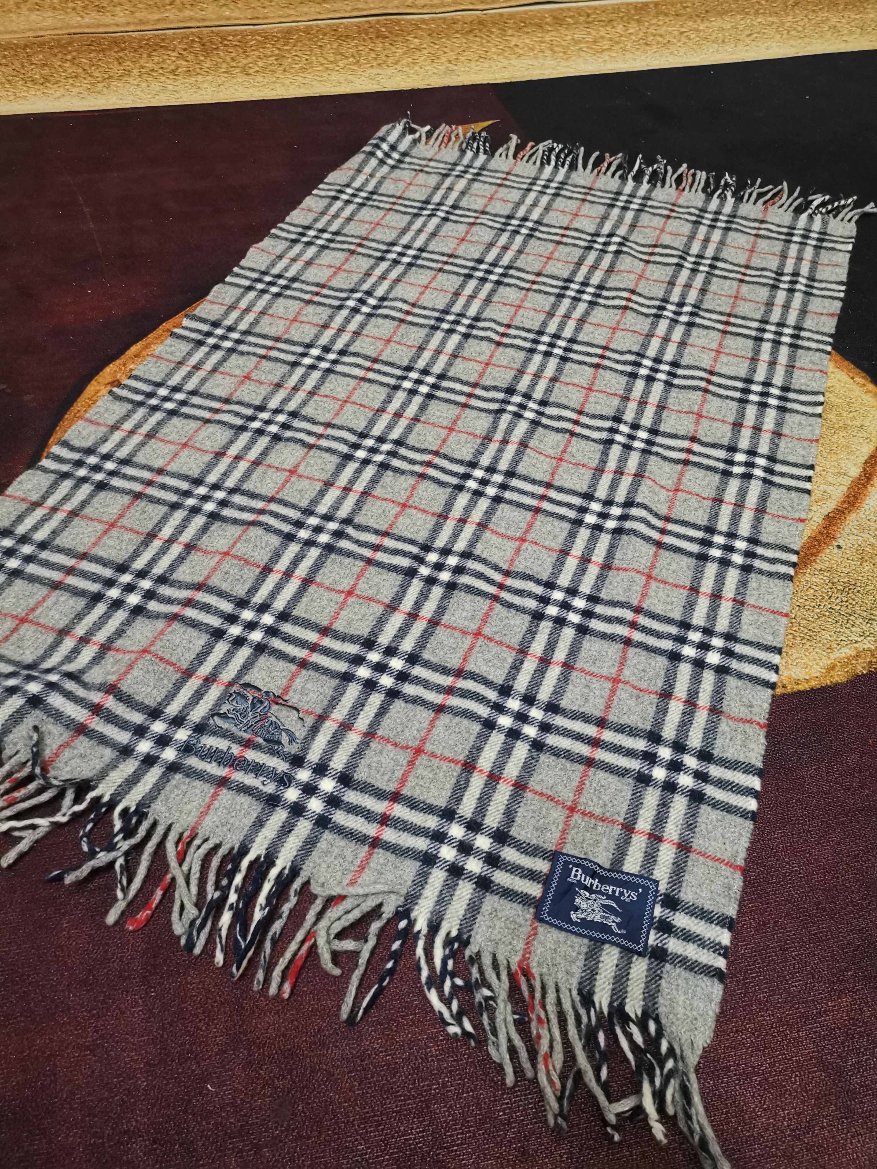 Burberry Mens Vintage Burberry Wool Scarf Size ONE SIZE - 6 Thumbnail