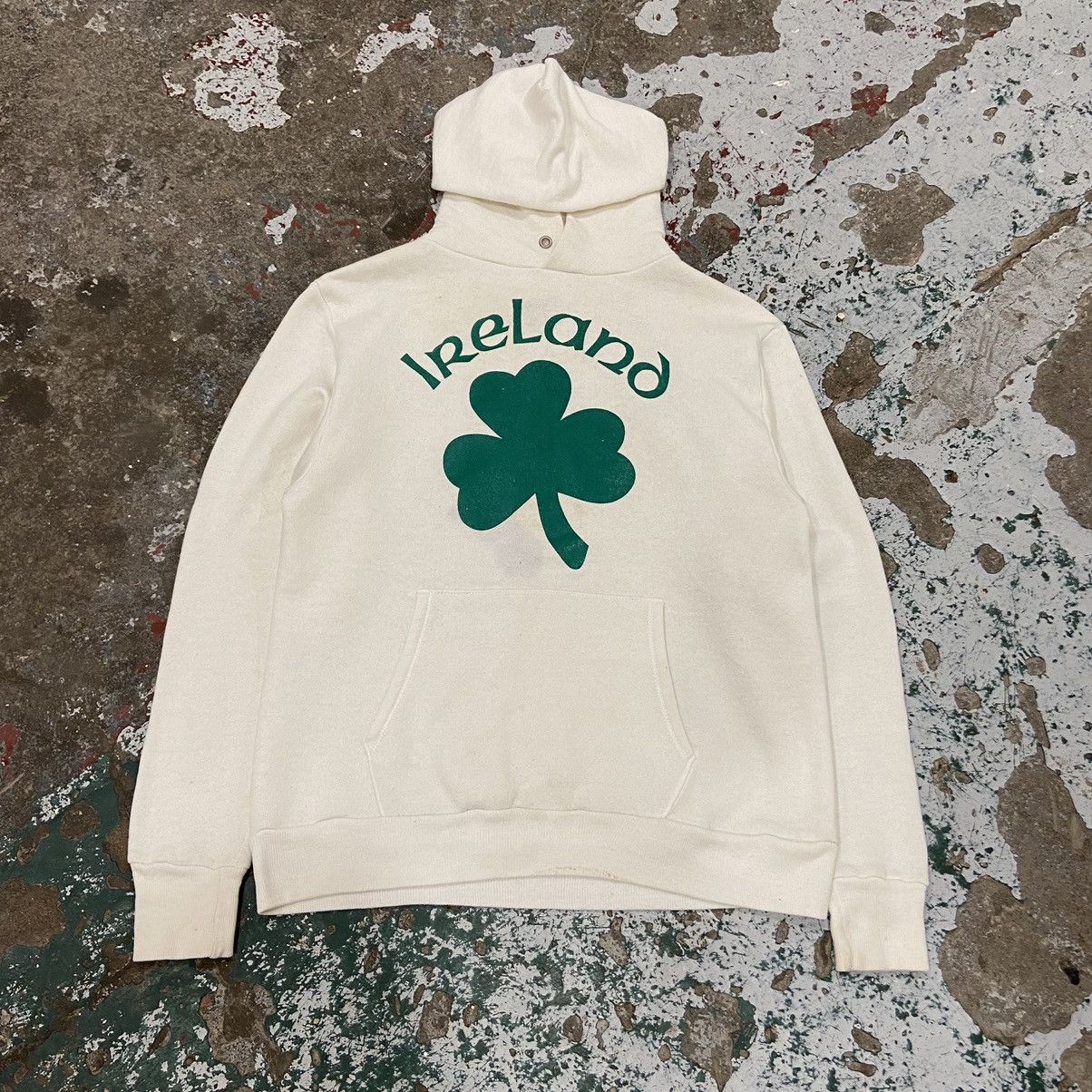 Russell Athletic × Vintage Vintage White Clover Leaf Graphic Hoodie Size US S / EU 44-46 / 1 - 1 Thumbnail