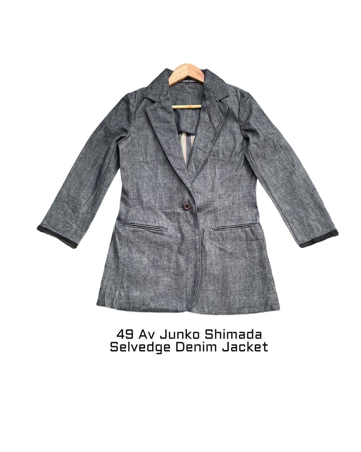 Japanese Brand 49 AV Junko Shimada Selvedge Denim Jacket Size US S / EU 44-46 / 1 - 1 Thumbnail