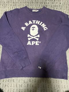 Bape College Crewneck | Grailed