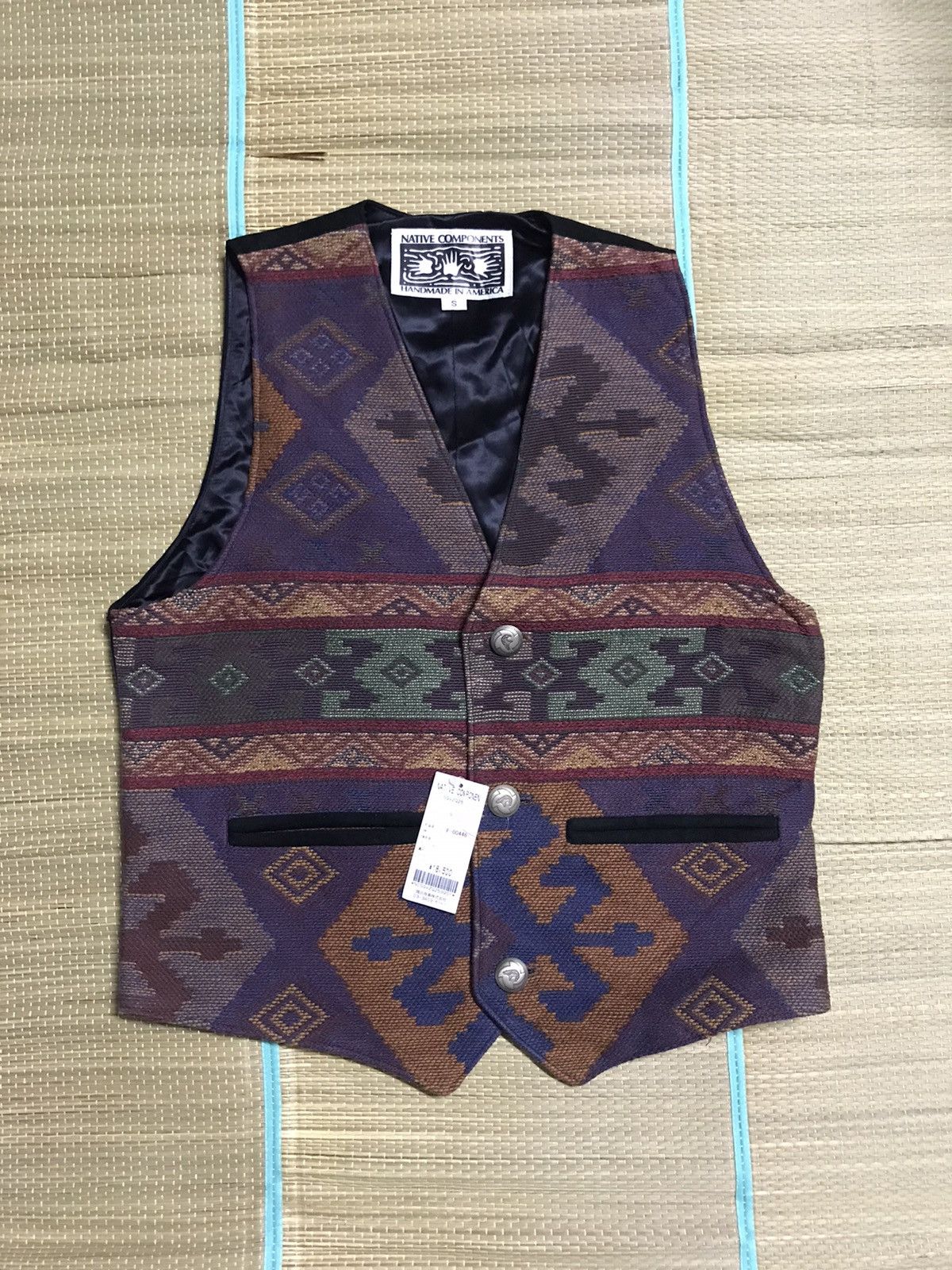 NAVAJO Vest Native Components Hand Made Vest