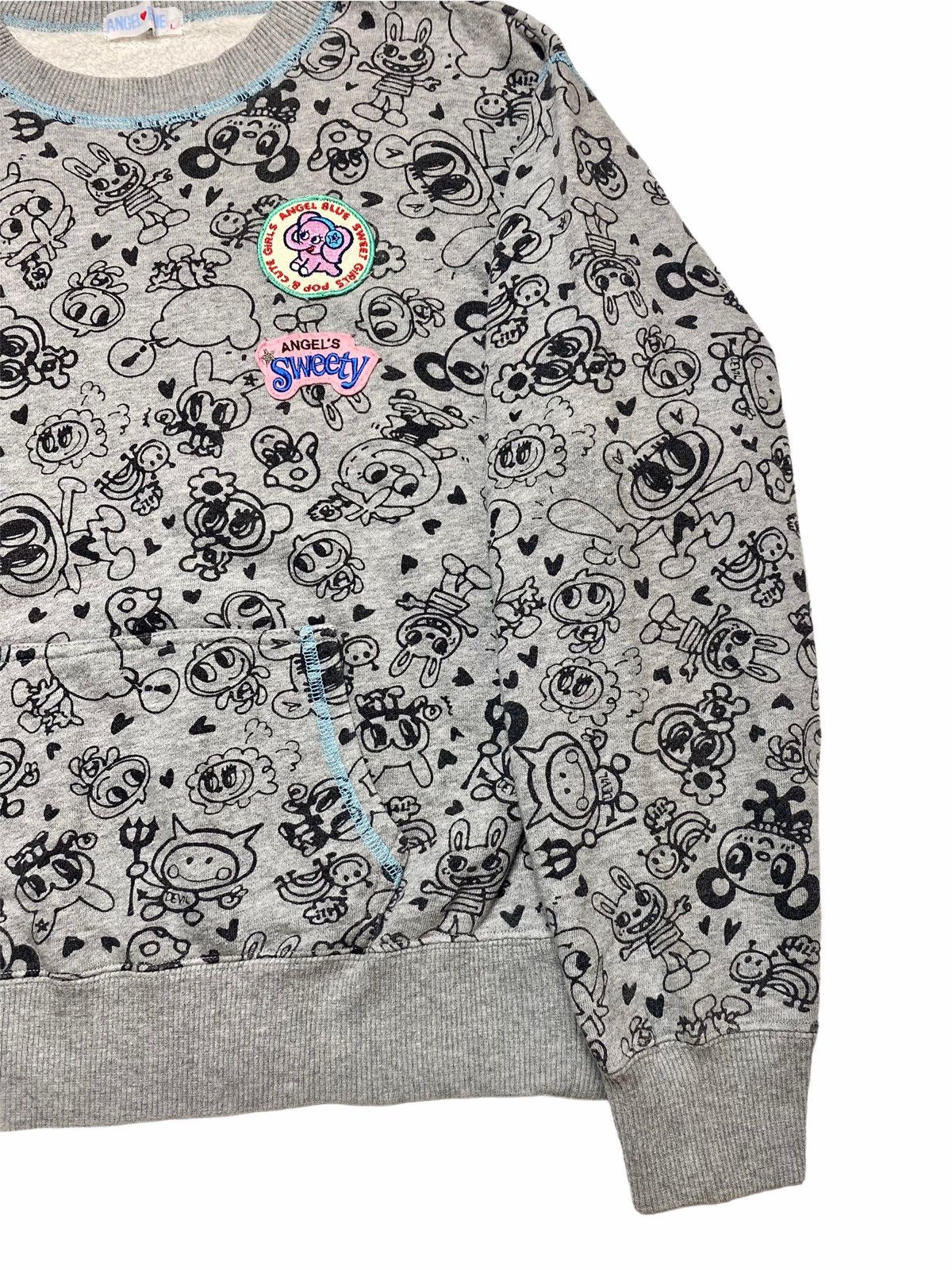 Hysteric Glamour × Japanese Brand 1990s Angel Blue - Sketch Mascot Crewneck Size US M / EU 48-50 / 2 - 7 Thumbnail