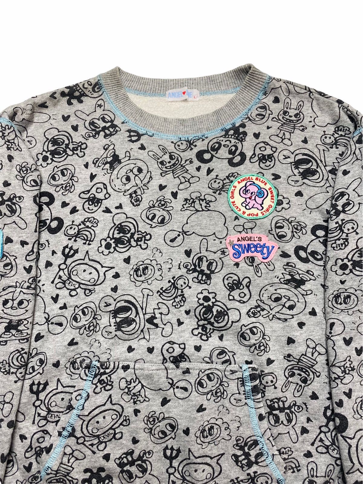 Hysteric Glamour × Japanese Brand 1990s Angel Blue - Sketch Mascot Crewneck Size US M / EU 48-50 / 2 - 5 Thumbnail