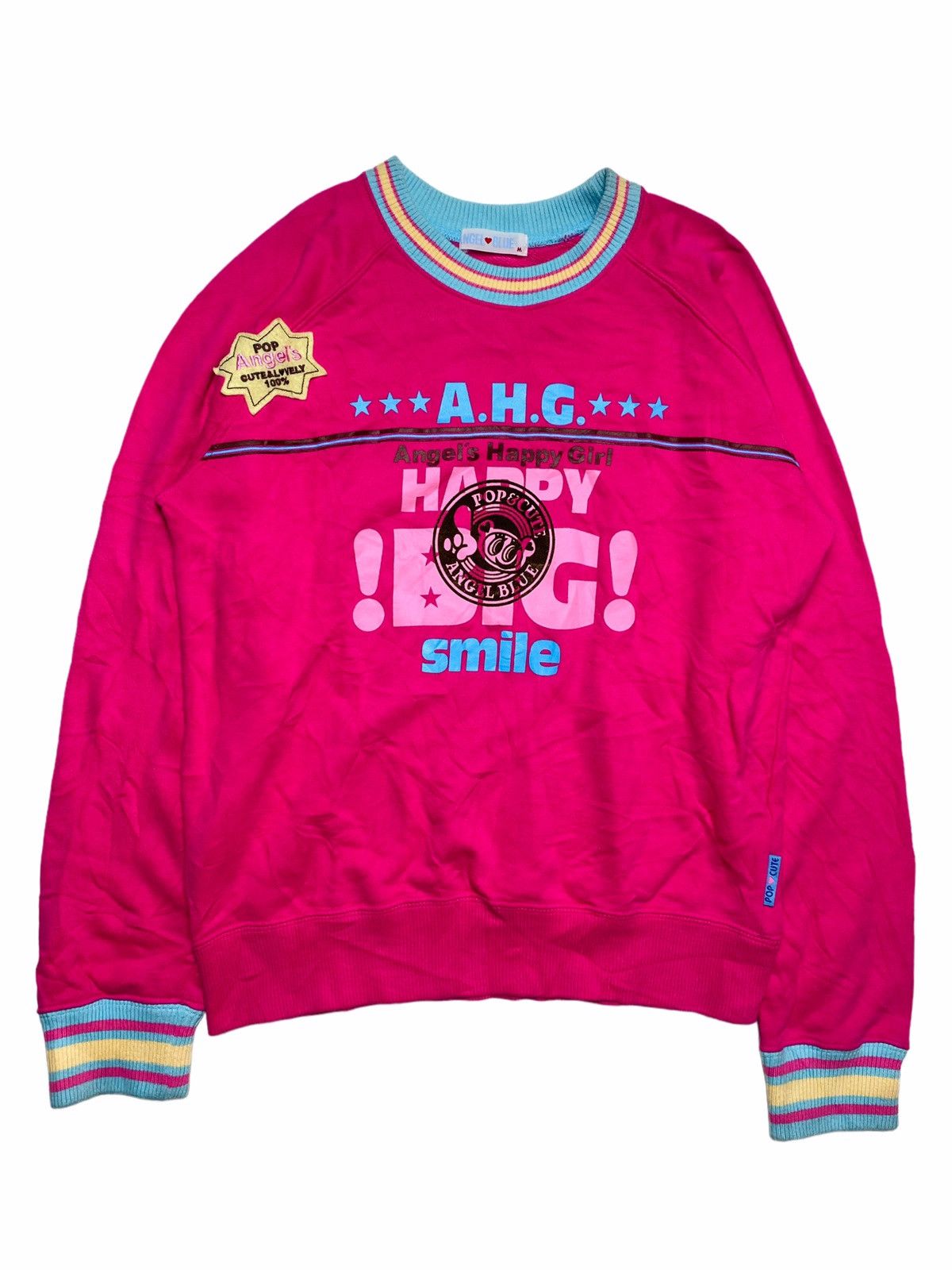 Hysteric Glamour 2000s Angel Blue - Happy Big Smile Crewneck Size US M / EU 48-50 / 2 - 1 Thumbnail