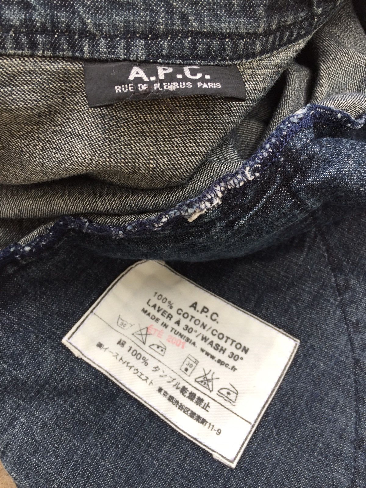 A.P.C. Apc Denim Zipper Jacket 2001 Size US L / EU 52-54 / 3 - 3 Thumbnail