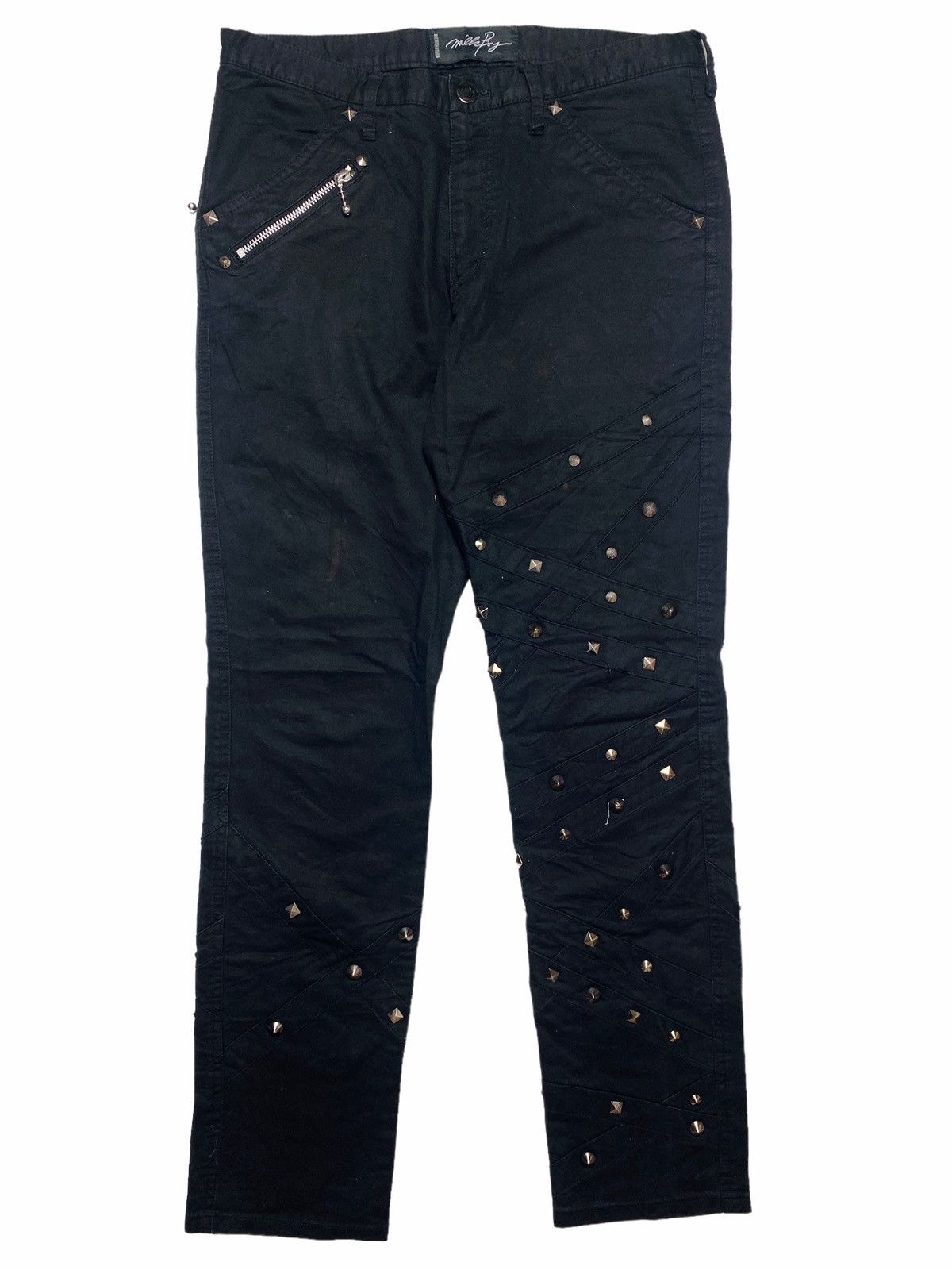 20471120 1990s Milkboy - Punk Studded Pants Size US 28 / EU 44 - 1 Thumbnail