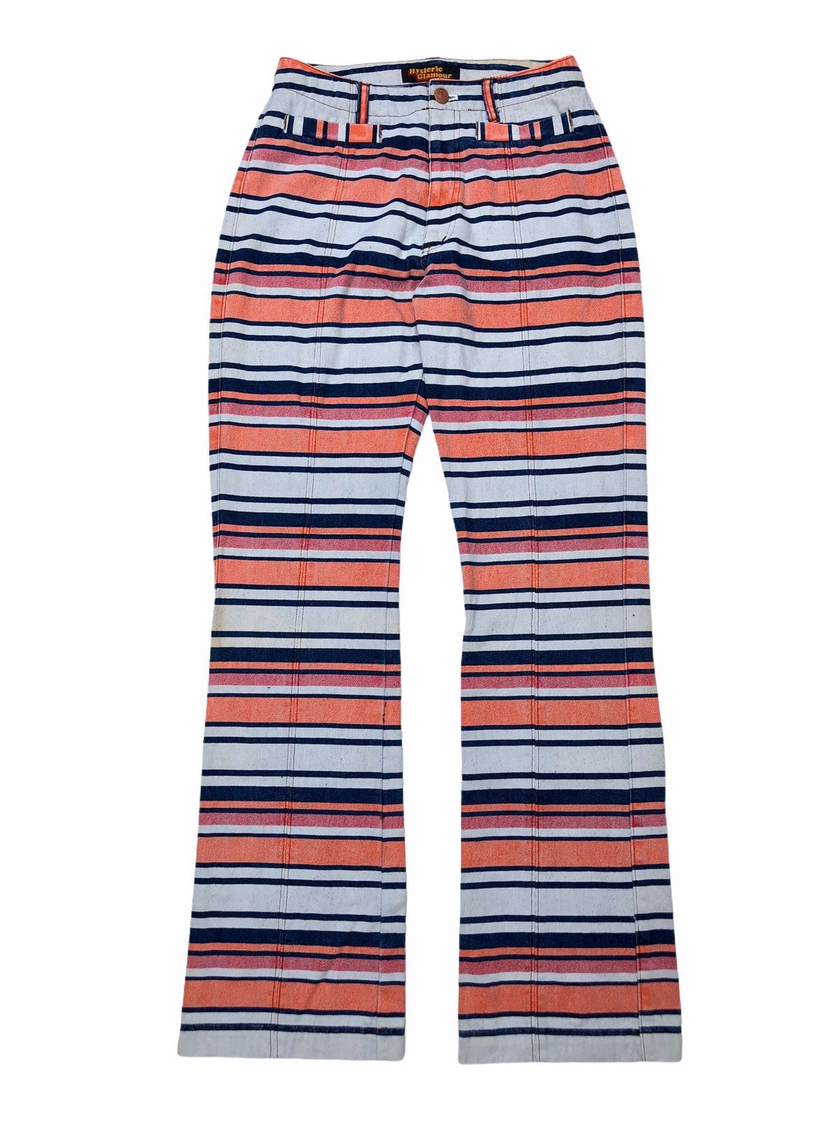 Hysteric Glamour ❤️‍🔥ACCEPTOFFERS❤️‍🔥90s Hysteric Multicolored Stripped Denim Pants Size US 29 - 1 Thumbnail