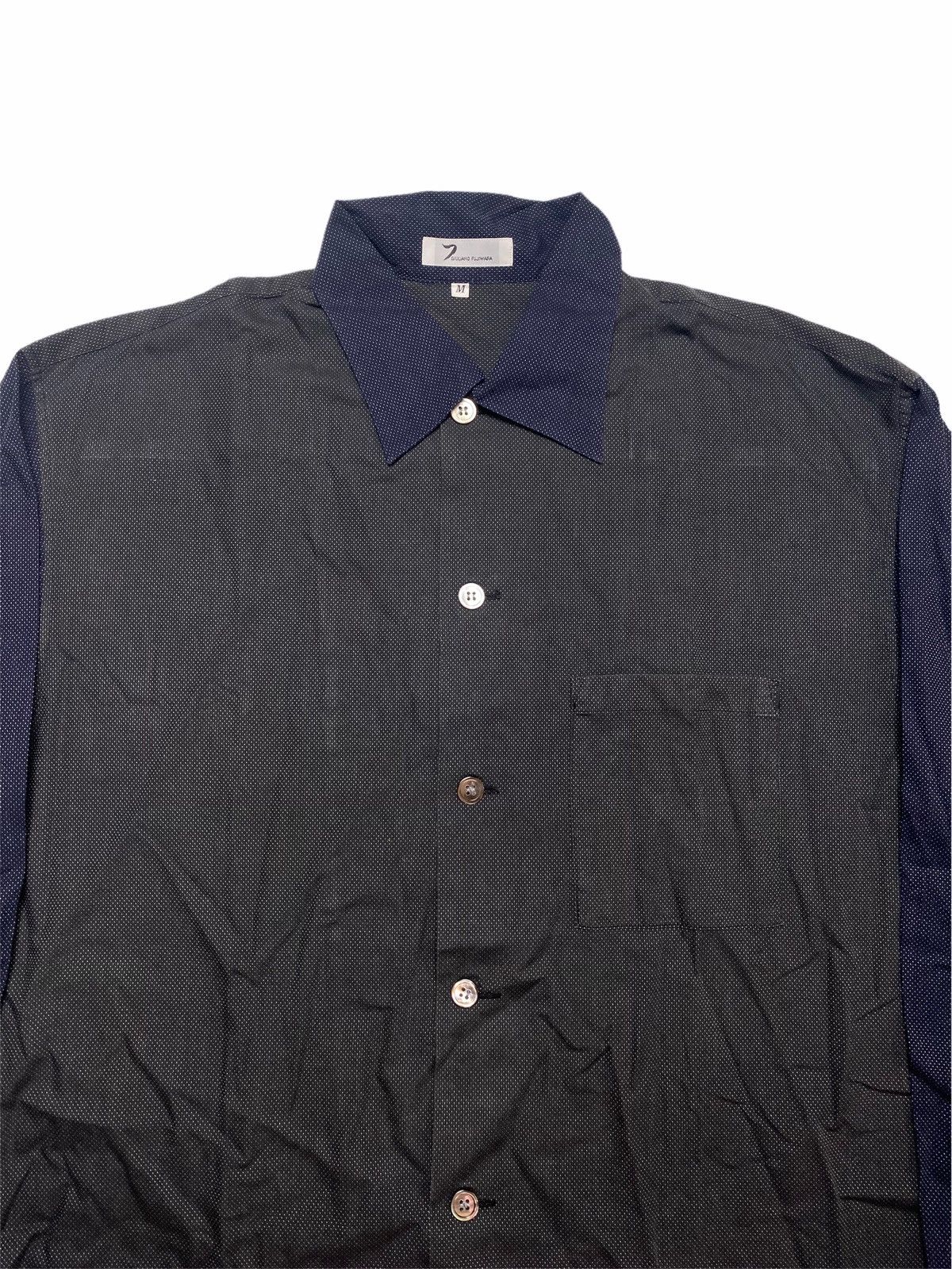 Giuliano Fujiwara × Japanese Brand 2000s Guliano Fujiwara - Micro Stitched Button Up Shirt Size US L / EU 52-54 / 3 - 4 Thumbnail