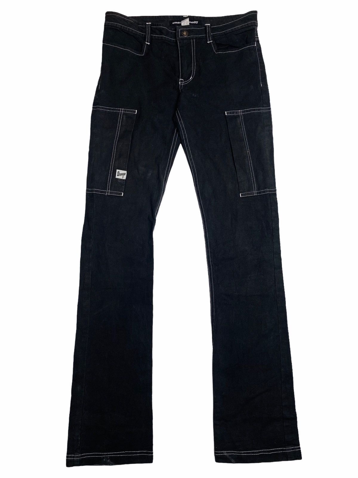Hysteric Glamour × Japanese Brand ❤️‍🔥ACCEPTOFFERS❤️‍🔥1990s Ozone Contrast Stitch Flared Pants Size US 29 - 1 Thumbnail