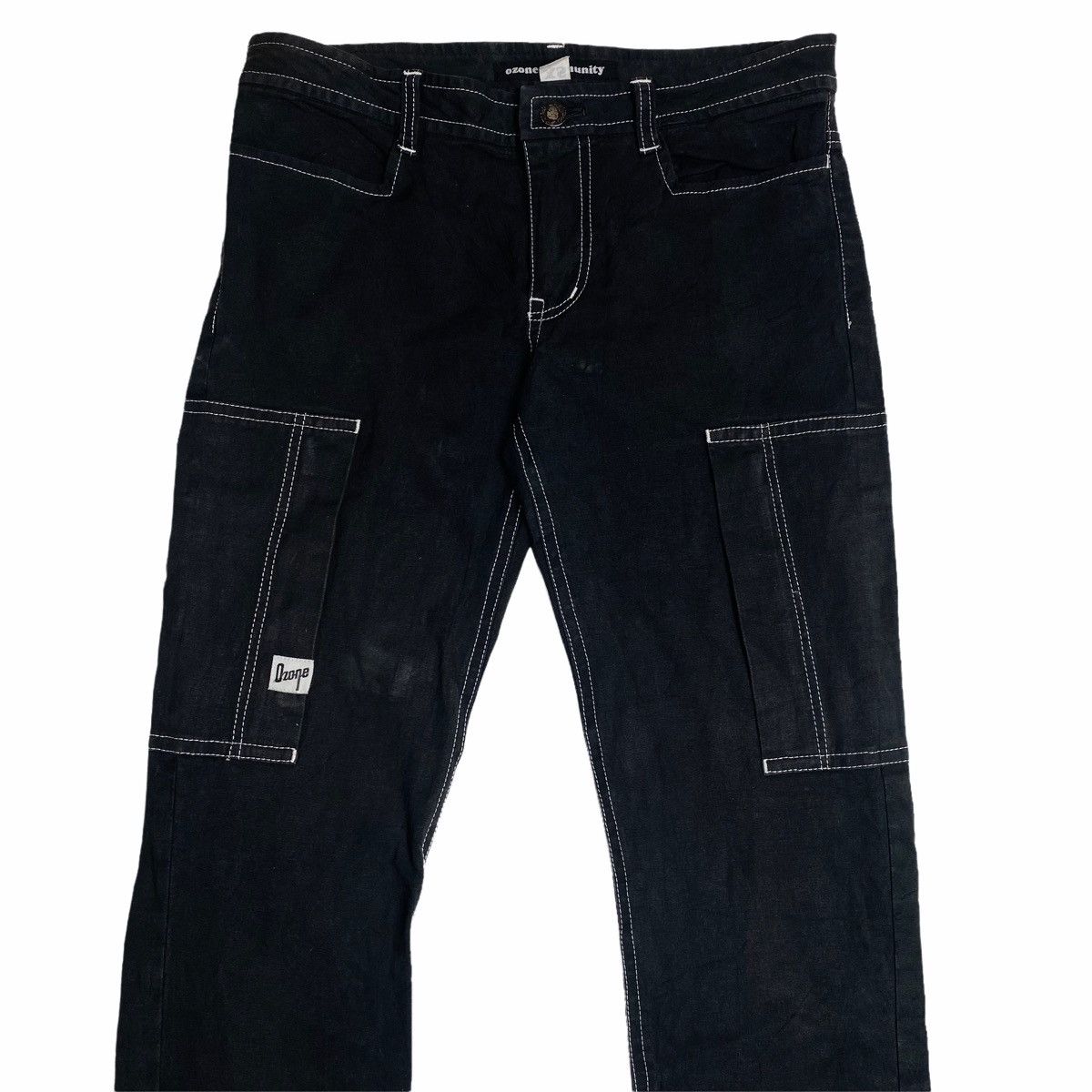 Hysteric Glamour × Japanese Brand ❤️‍🔥ACCEPTOFFERS❤️‍🔥1990s Ozone Contrast Stitch Flared Pants Size US 29 - 3 Thumbnail