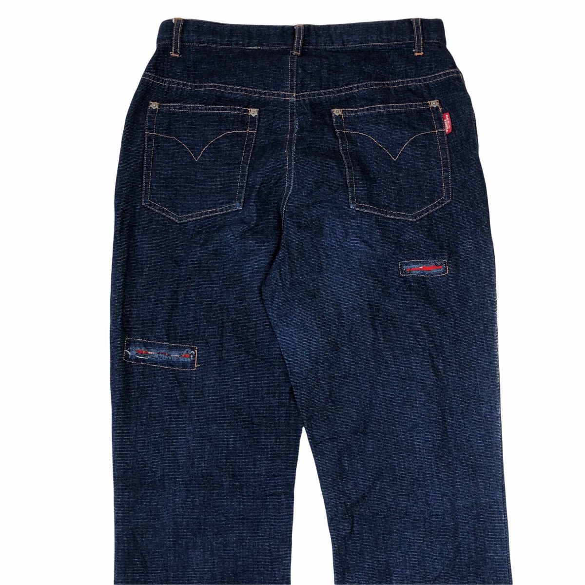 Hysteric Glamour × Japanese Brand 1990s Angel Blue - Stars Angels Distressed Paisley Denim Size US 29 - 5 Thumbnail