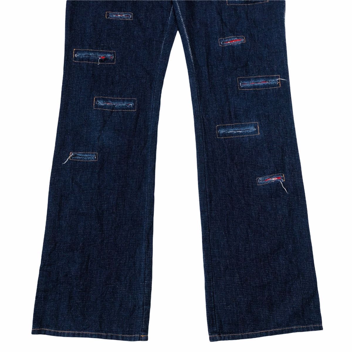 Hysteric Glamour × Japanese Brand 1990s Angel Blue - Stars Angels Distressed Paisley Denim Size US 29 - 4 Thumbnail