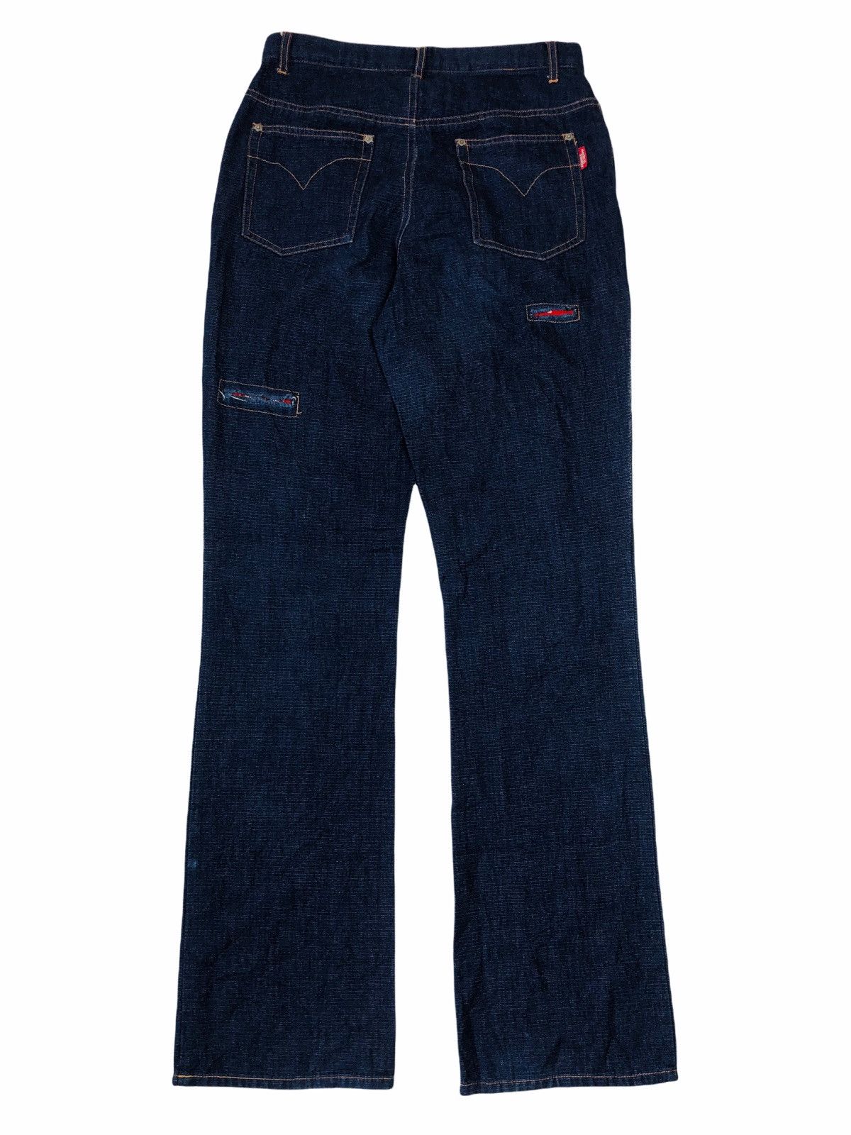 Hysteric Glamour × Japanese Brand 1990s Angel Blue - Stars Angels Distressed Paisley Denim Size US 29 - 3 Thumbnail