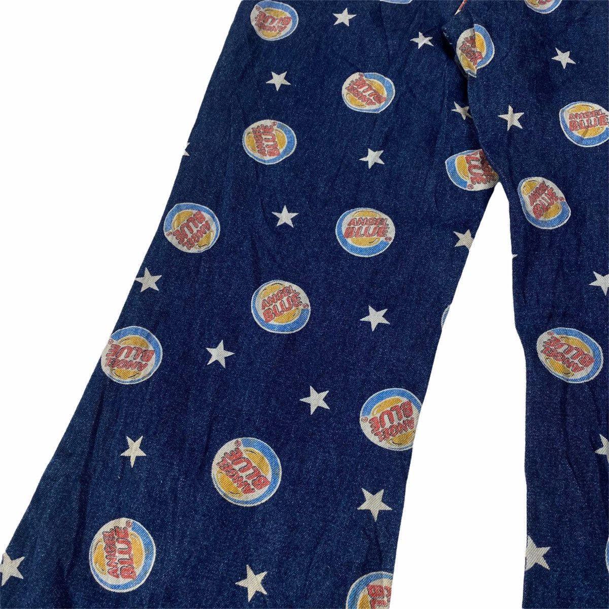 Hysteric Glamour × Japanese Brand ❤️‍🔥DELETE24H❤️‍🔥90s Angel Blue Burger King Logo Flared Denim Size US 28 / EU 44 - 7 Thumbnail
