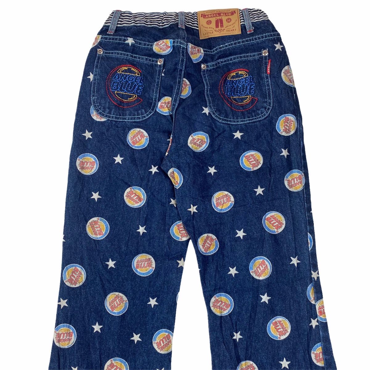 Hysteric Glamour × Japanese Brand ❤️‍🔥DELETE24H❤️‍🔥90s Angel Blue Burger King Logo Flared Denim Size US 28 / EU 44 - 6 Thumbnail