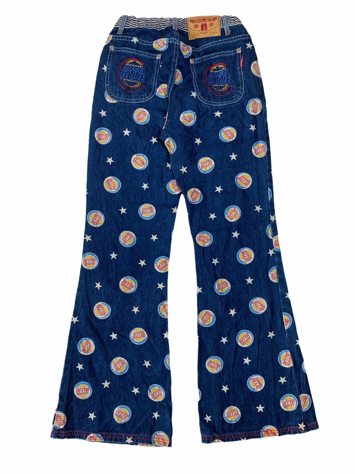 Hysteric Glamour × Japanese Brand ❤️‍🔥DELETE24H❤️‍🔥90s Angel Blue Burger King Logo Flared Denim Size US 28 / EU 44 - 2 Thumbnail