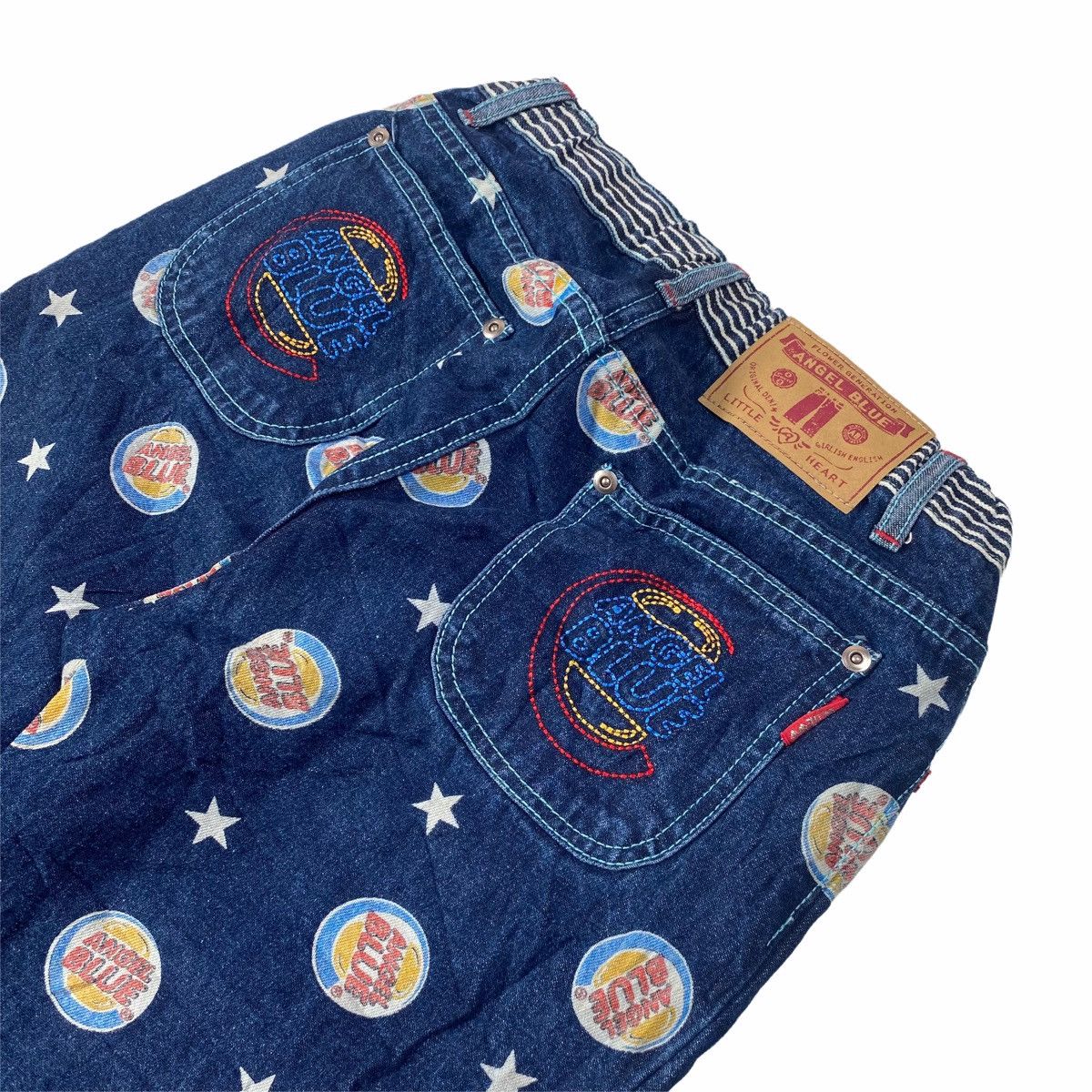 Hysteric Glamour × Japanese Brand ❤️‍🔥DELETE24H❤️‍🔥90s Angel Blue Burger King Logo Flared Denim Size US 28 / EU 44 - 8 Thumbnail