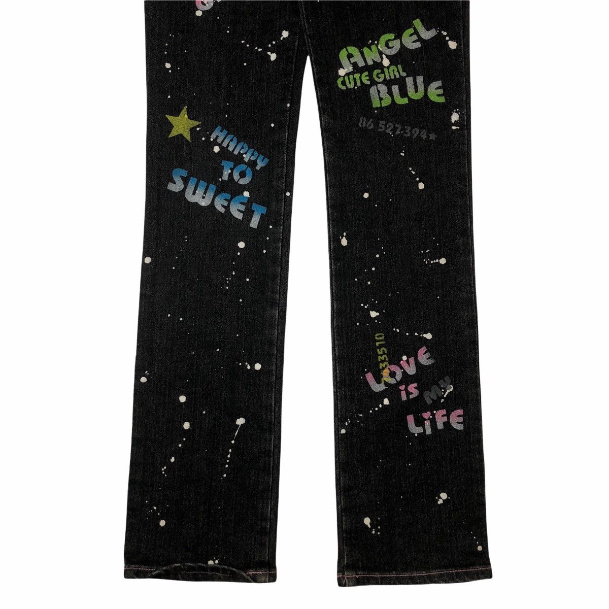 Hysteric Glamour ❤️‍🔥NEEDGONE❤️‍🔥1990s Angel Blue - Painter Denim Pants Size US 29 - 4 Thumbnail