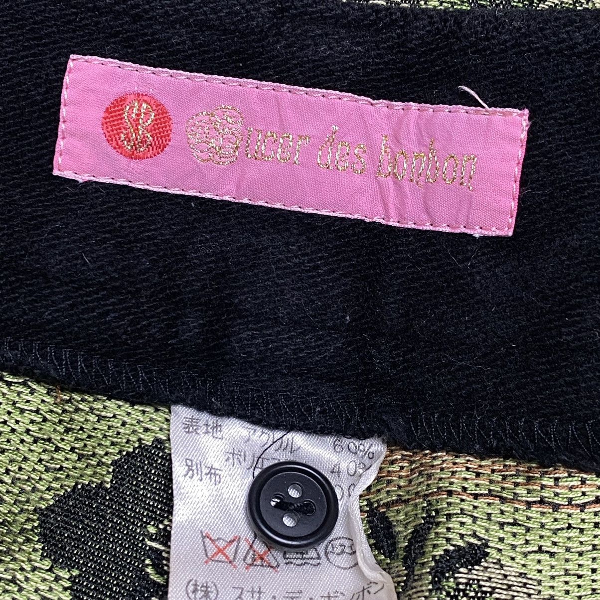 20471120 × Beauty Beast × Japanese Brand 1990s Sucer Des Bonbon - Velour Hybrid Jacquard Pants Size US 28 / EU 44 - 8 Thumbnail