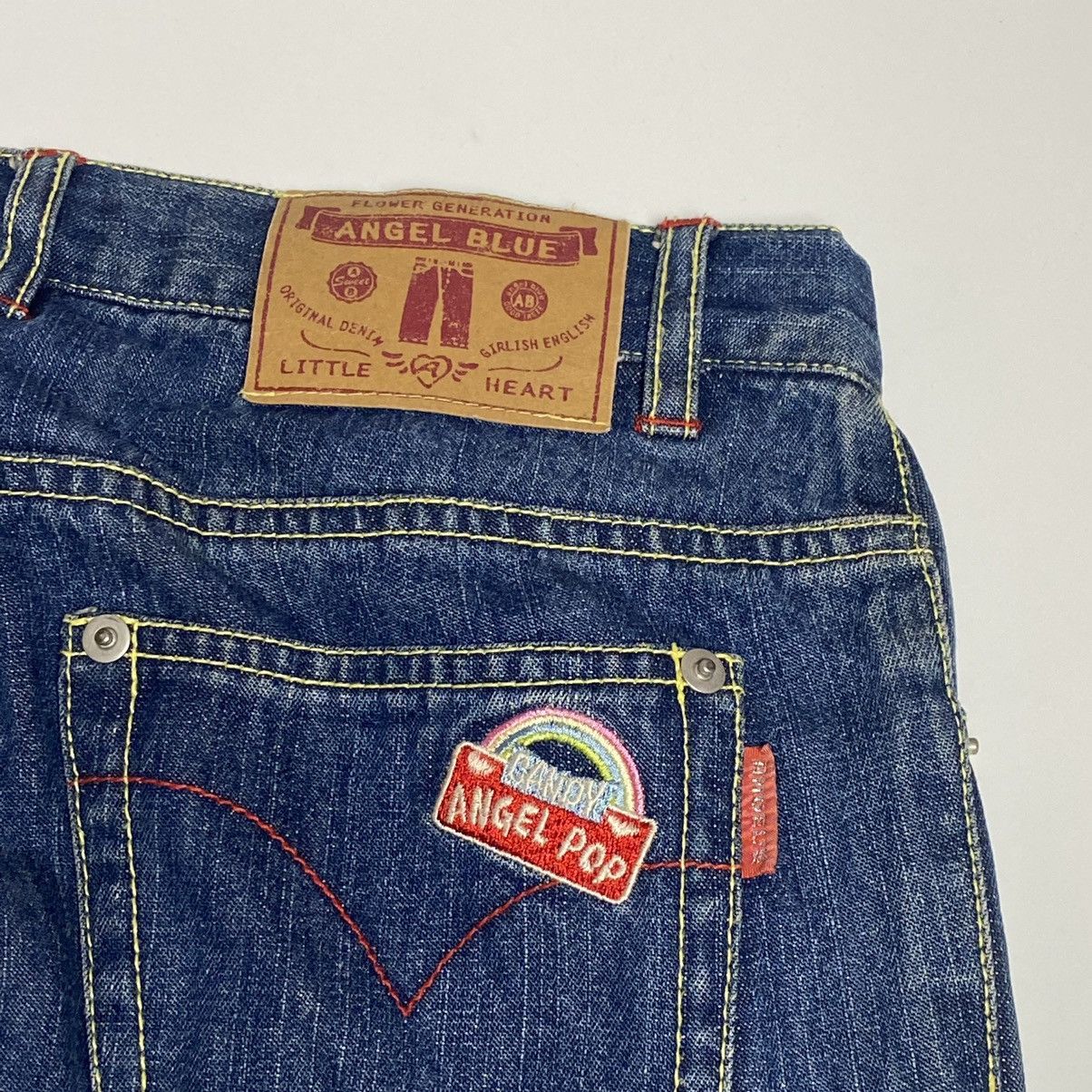 Hysteric Glamour × Japanese Brand ❤️‍🔥DELETE24H❤️‍🔥90s Angel Blue Flower Generation Poem Denim Size US 28 / EU 44 - 9 Thumbnail